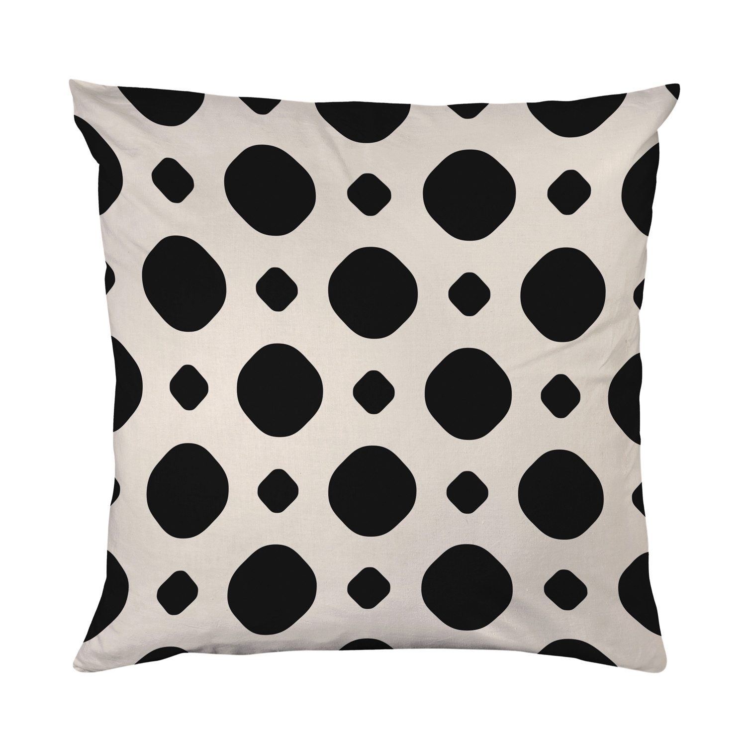 queence Dekokissen Schwarz Weiße Punkte, Beidseitig bedruckte Kissenhülle, Kissen 40x40cm, inkl. Reißverschluss