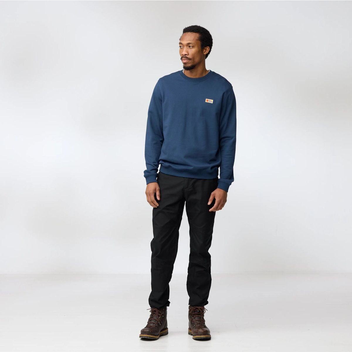 Fjällräven Sweatshirt Vardag Sweater M Zeitloser Pullover aus Bio-Baumwolle mit gerippten Details, ideal für