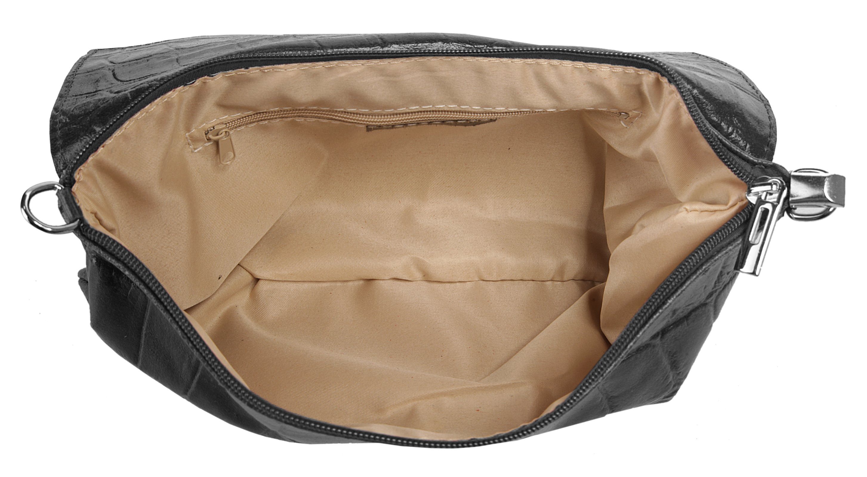 Cluty Abendtasche (1-tlg), echt Leder, Made in Italy