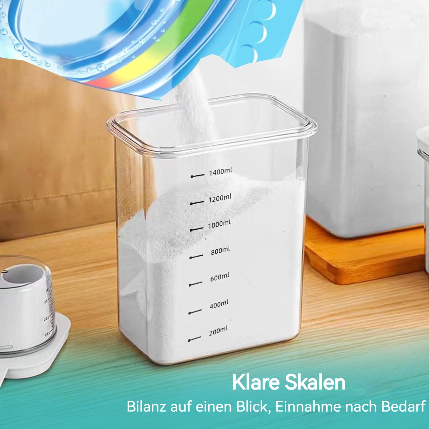 BlingBin Aufbewahrungsbox Waschpulver Luftdichter Waschmittelspender Mit Me günstig online kaufen