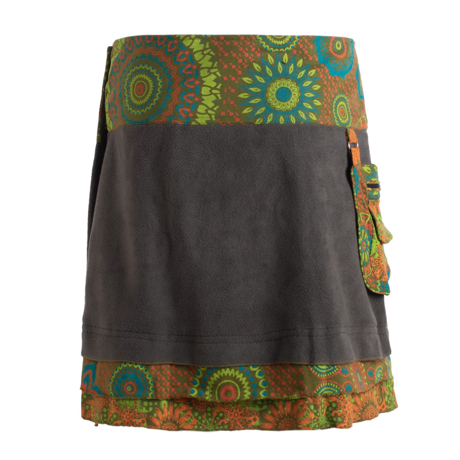 Vishes Minirock Damen Warmer Wickelrock Rock zum Wickeln mit Druckknöpfen M günstig online kaufen