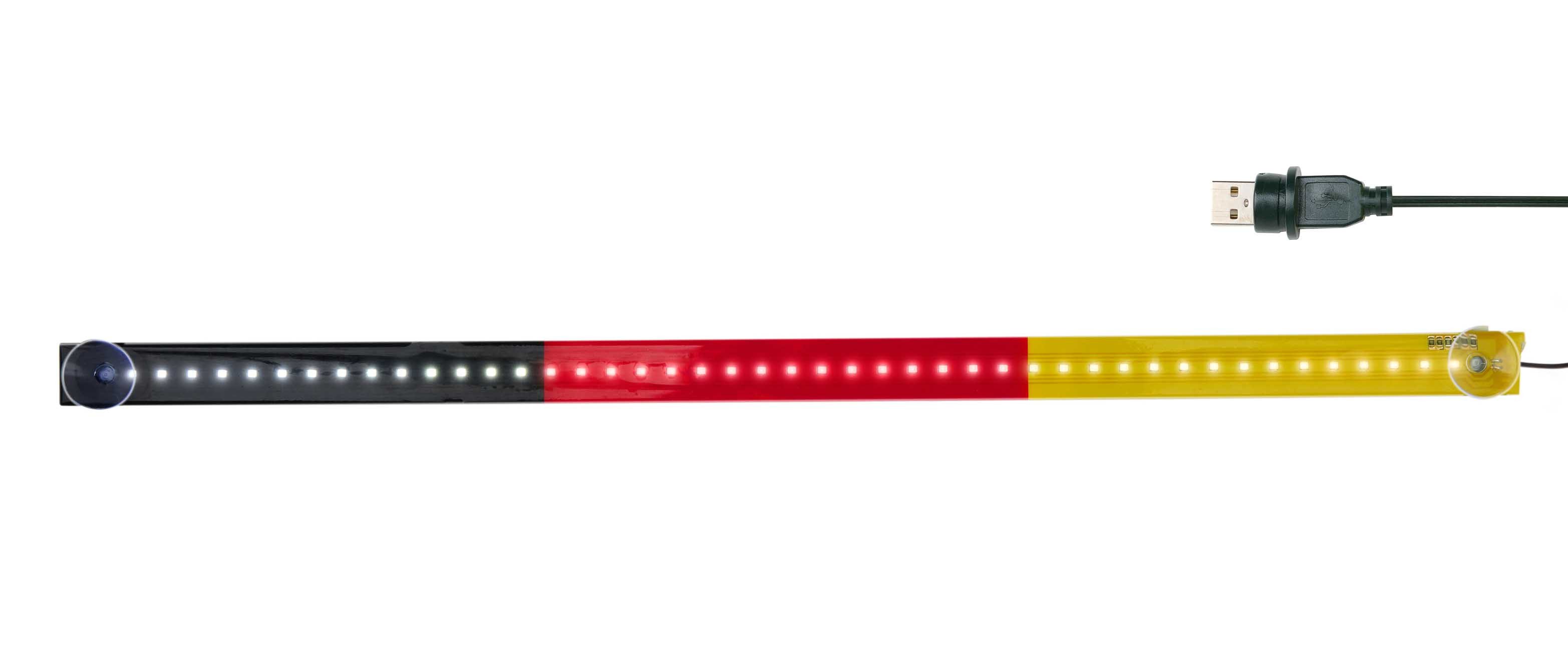 All Ride LED Lichtleiste LKW LED-Lichtleiste in schwarz, rot, gold, Fahrerhausbeleuchtung, LED fest integriert, weiß, LKW LED Innenleuchte in den deutschen Nationalfarben