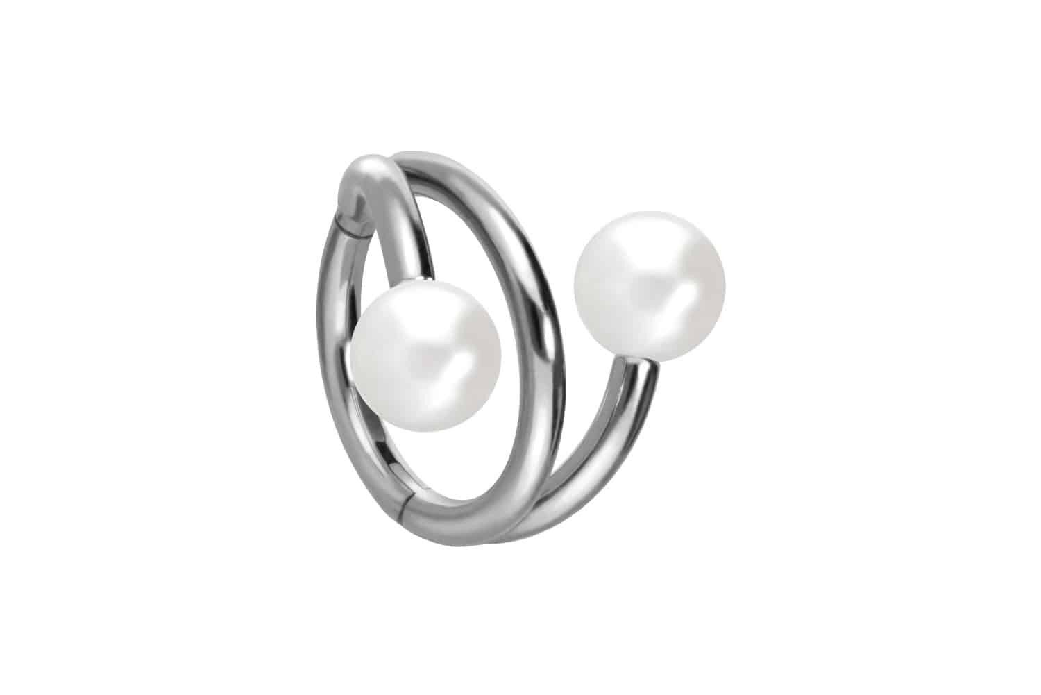 Piercing-Set Titan Segmentring Clicker mit Innengewinde 3 RINGE + 2 SYNTHETISCHE