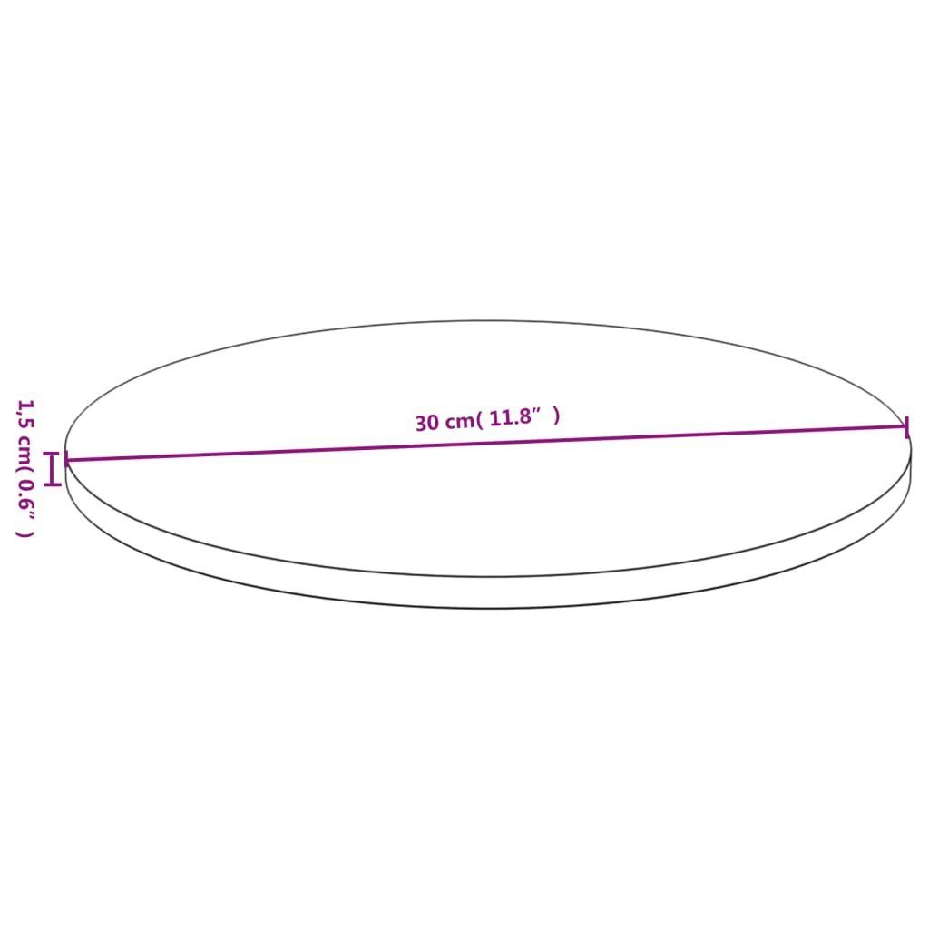 cm furnicato Tischplatte St) Bambus (1 Ø30x1,5