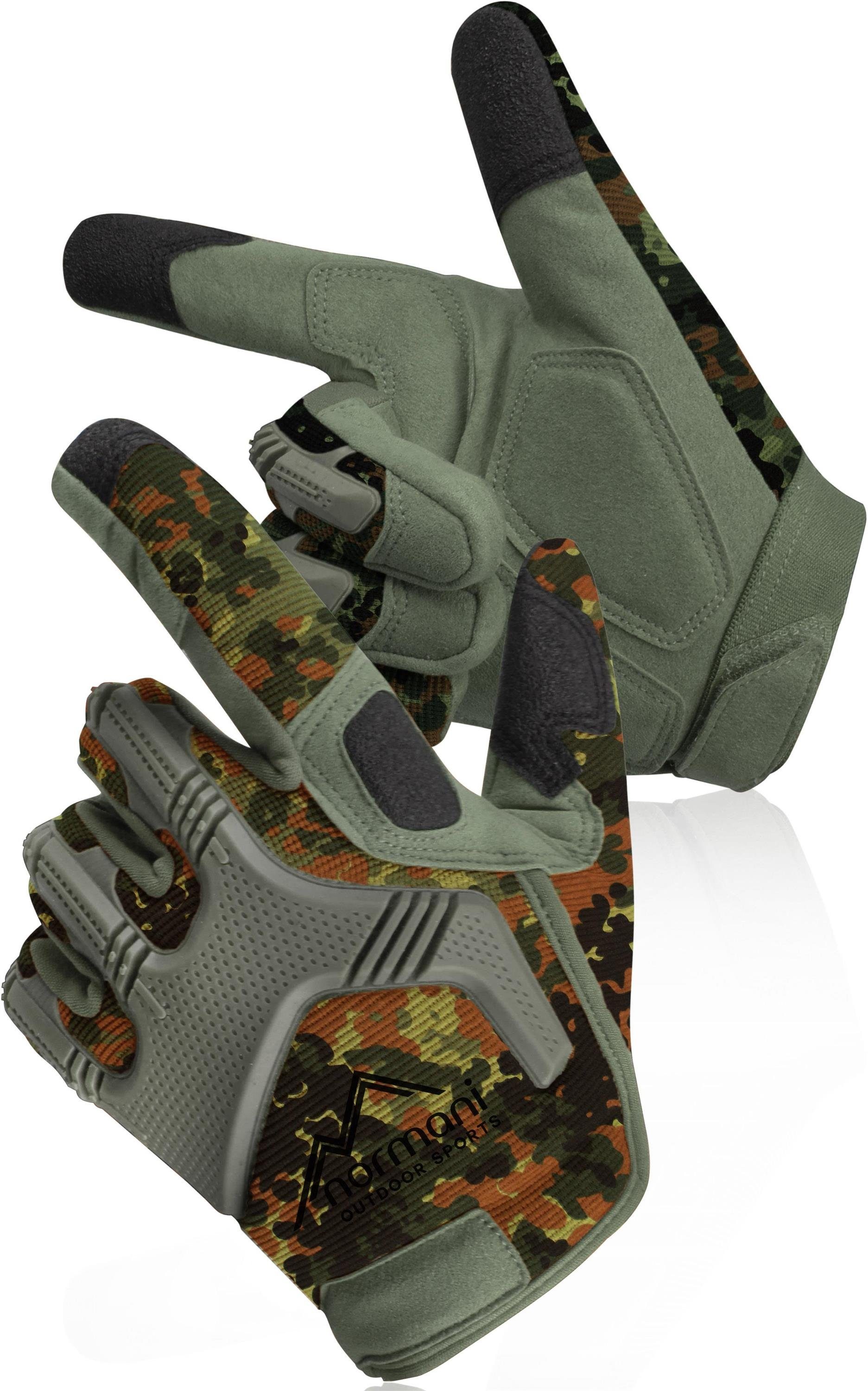 normani Multisporthandschuhe Fingerhandschuhe Taktische Specialist ARMY Outdoor Einsatzhandschuhe Motorrad Flecktarn GLOVES Militärische Sporthandschuhe Paintballhandschuhe Handschuhe