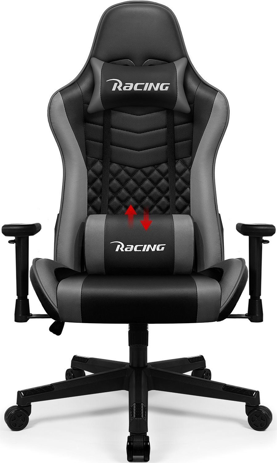Hiazurm GamingStuhl Gaming Stuhl, Bürostuhl Ergonomisch Wippfunktion bis zu 170° (Gaming Chair