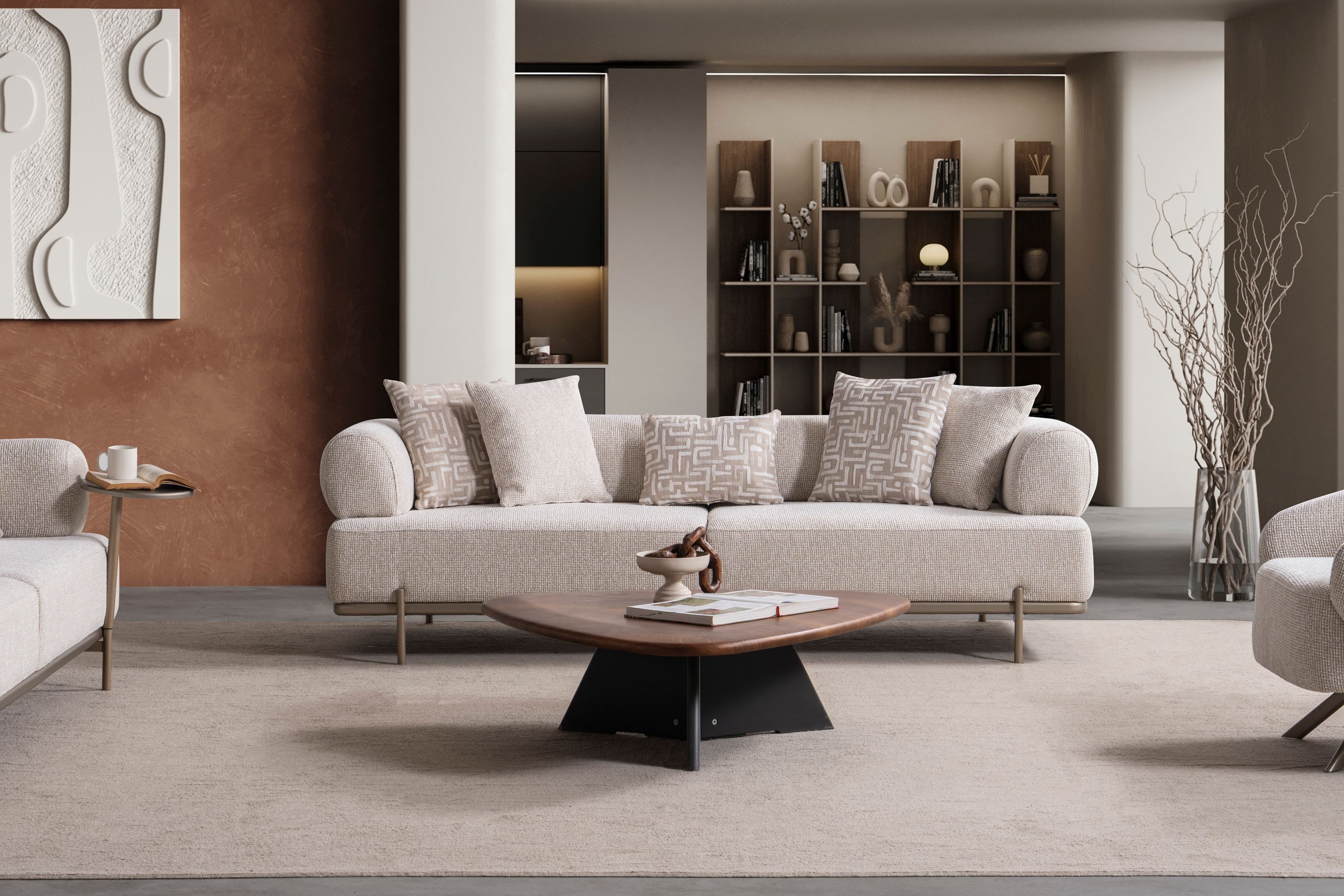 Nobelaa Sofa Sitzgruppe/Sofa Set - Wohnzimmergarnitur "Olvina" 3+3+1