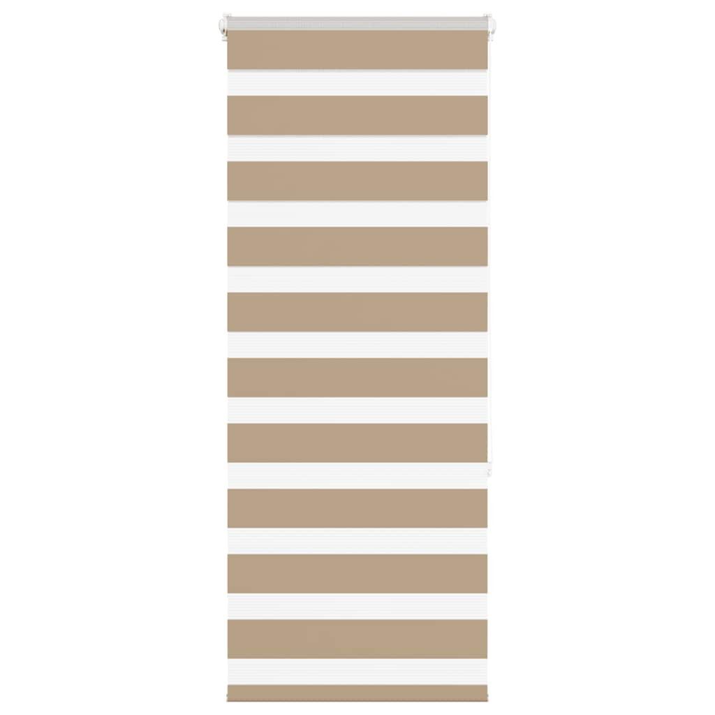 Rollo Doppelrollo Sandbraun 65x150 cm Stoffbreite 60,9 cm Polyester, vidaXL