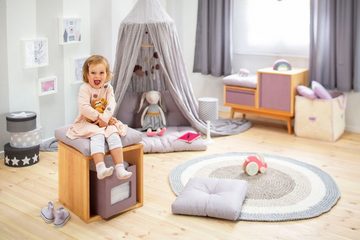 BioKinder - Das gesunde Kinderzimmer Sitzkissen, Sitzkissen 40x40 cm Aubergine