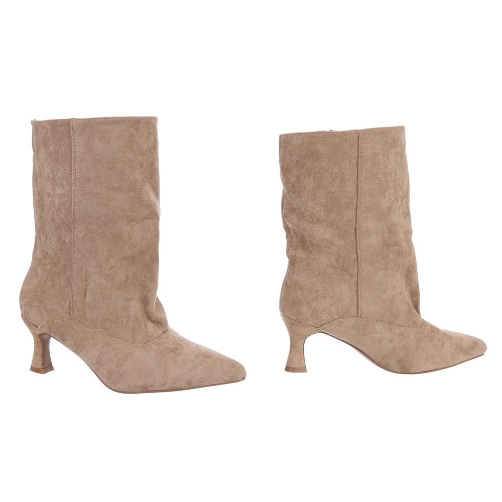 Ital-Design Damen Stiefel mit Stilettoabsatz und spitzer Form Stiefel (92457662) Pfennig-/Stilettoabsatz Stiefel in Hellbraun – Bild 4 von 5