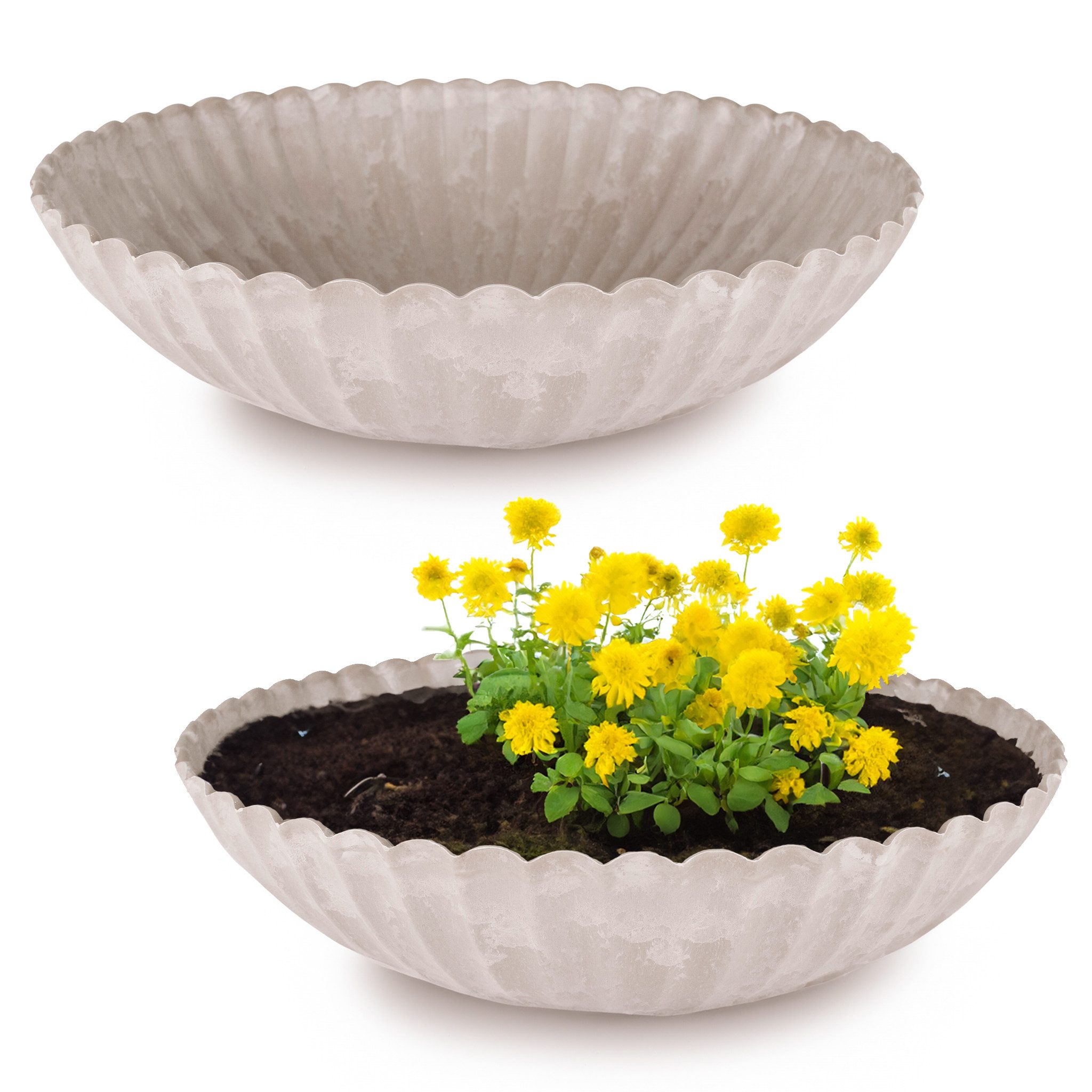 matches21 HOME & HOBBY Blumentopf Runde günstig online kaufen