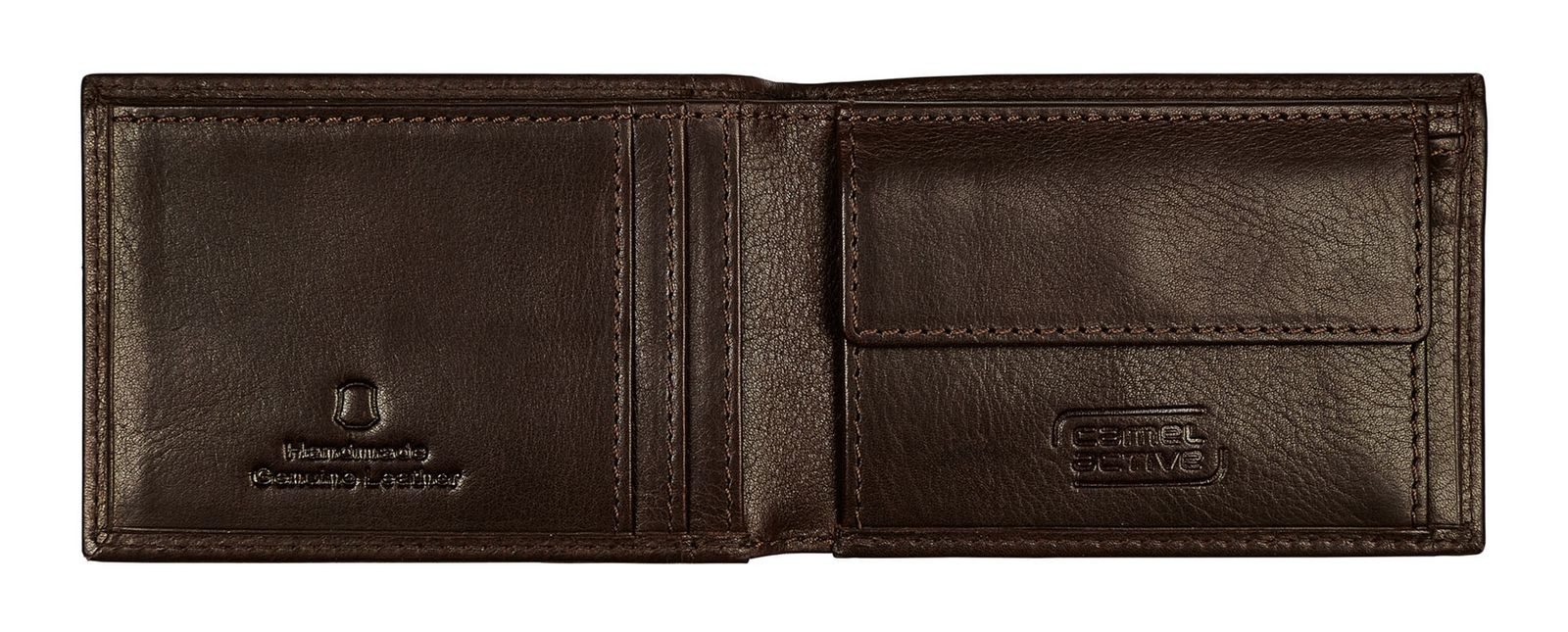 camel active Geldbörse Horizontal Wallet Slim, aus echtem Leder mit RFID-Blocker Schutz