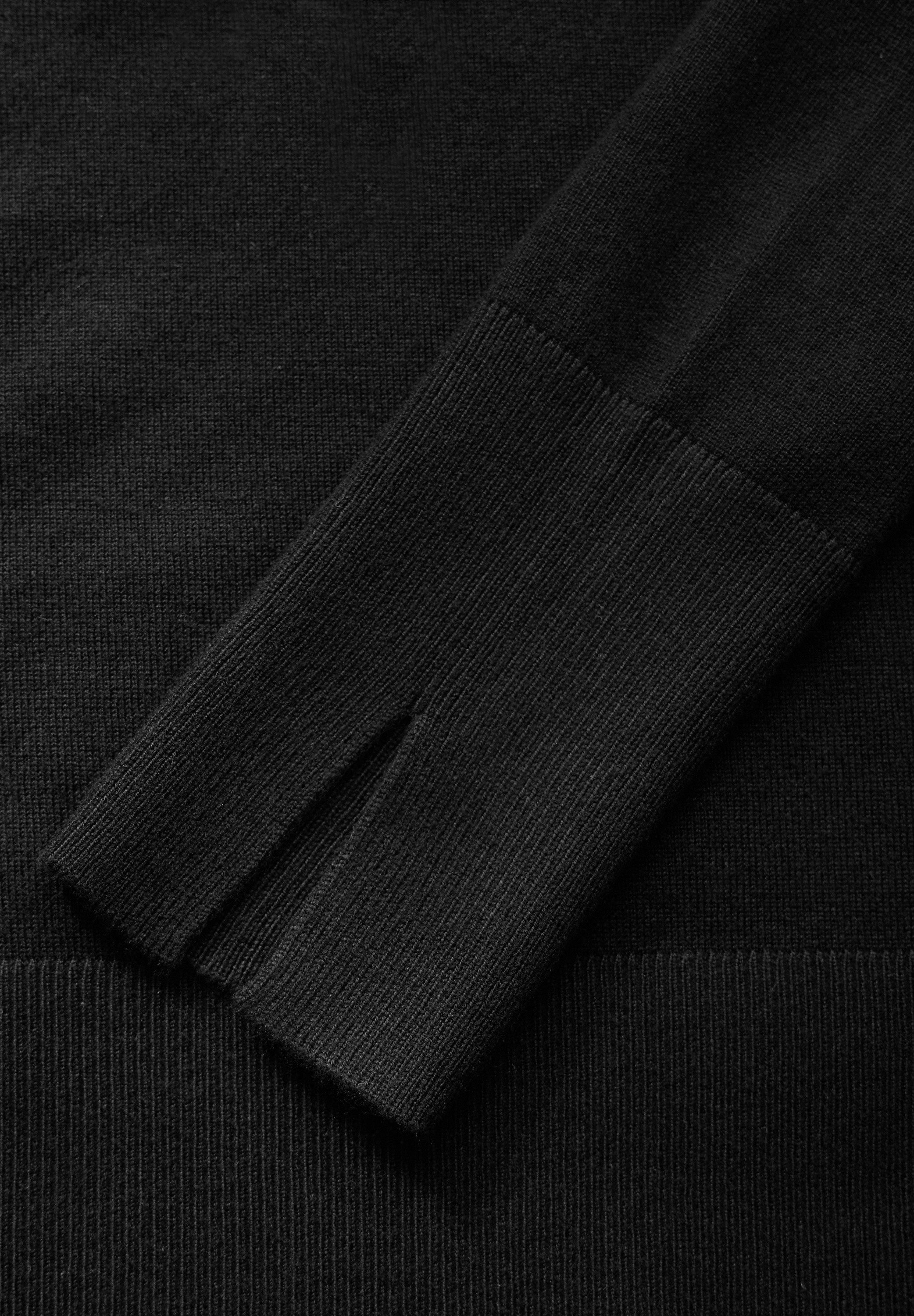 STREET ONE Rollkragenpullover mit Materialmix