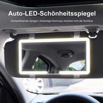 MAGICSHE Kosmetikspiegel LED schminkspiegel Fürs Auto 3 Lichtmodi