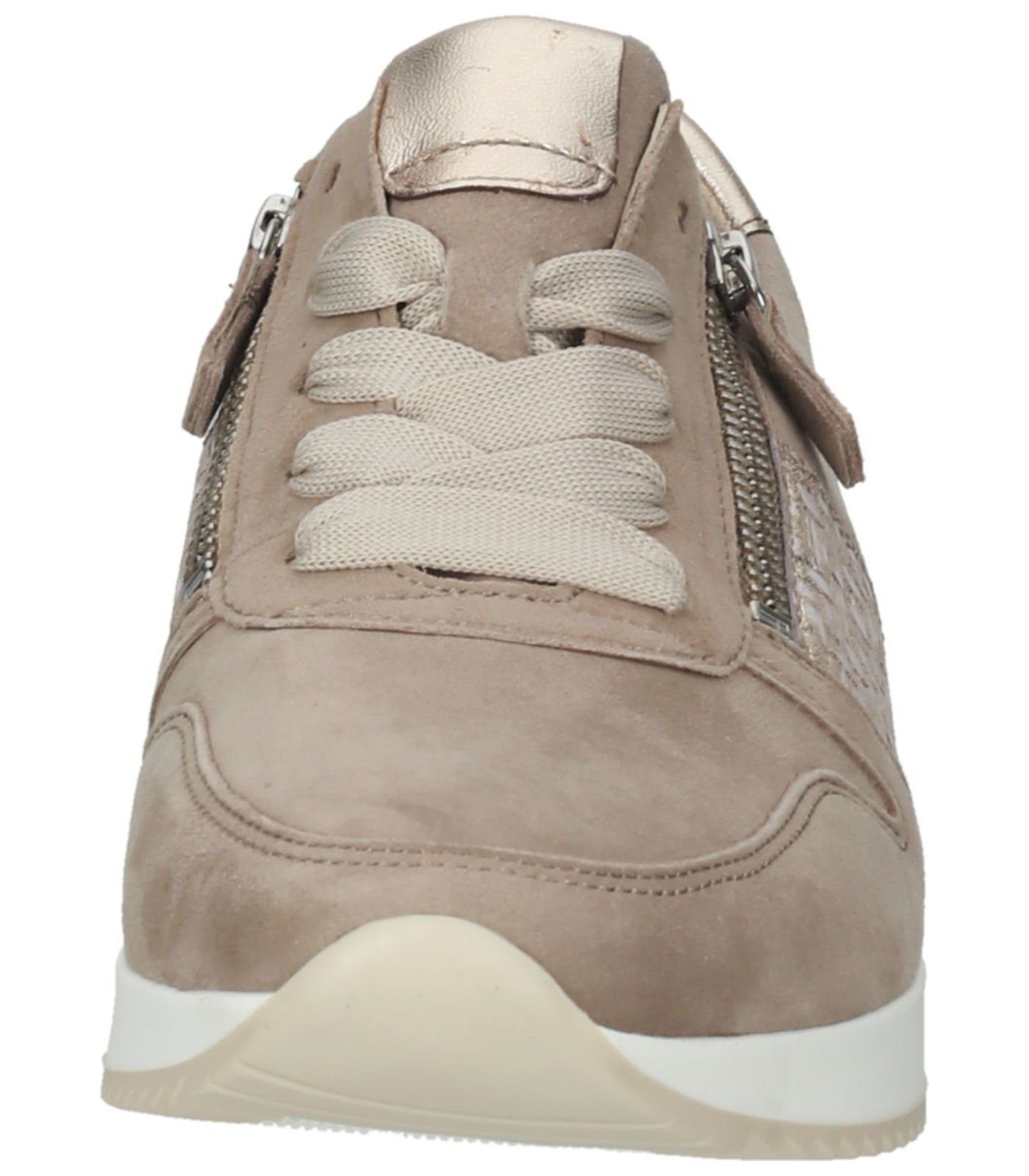 Gabor Sneaker Beige Braun Veloursleder/Textil Sneaker