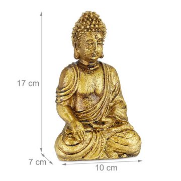 relaxdays Buddhafigur Buddha Figur Garten 20 cm