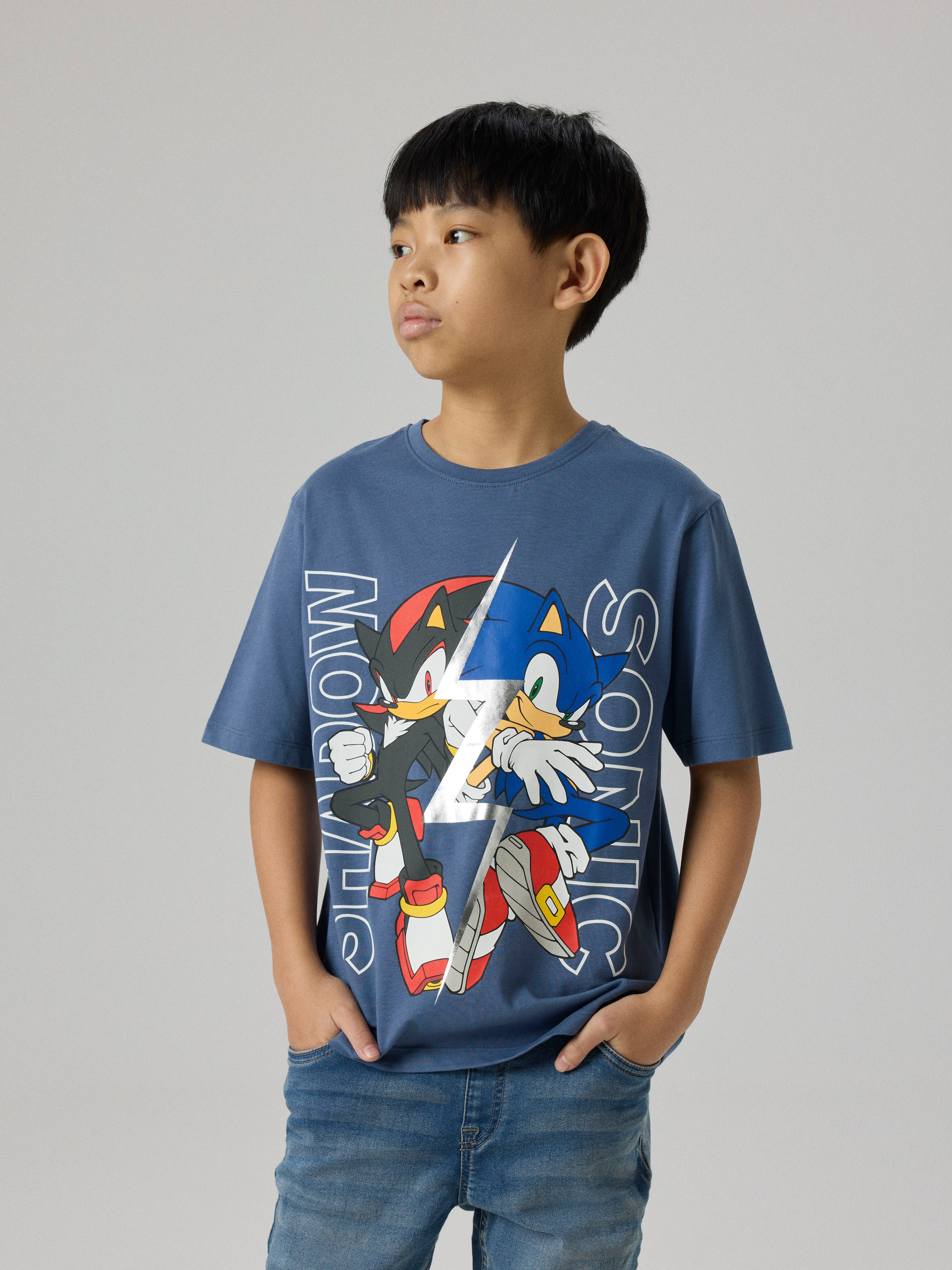 Name It T-Shirt NKMJULLE SONIC SS NREG TOP NOOS SKY Baumwolle, regular fit