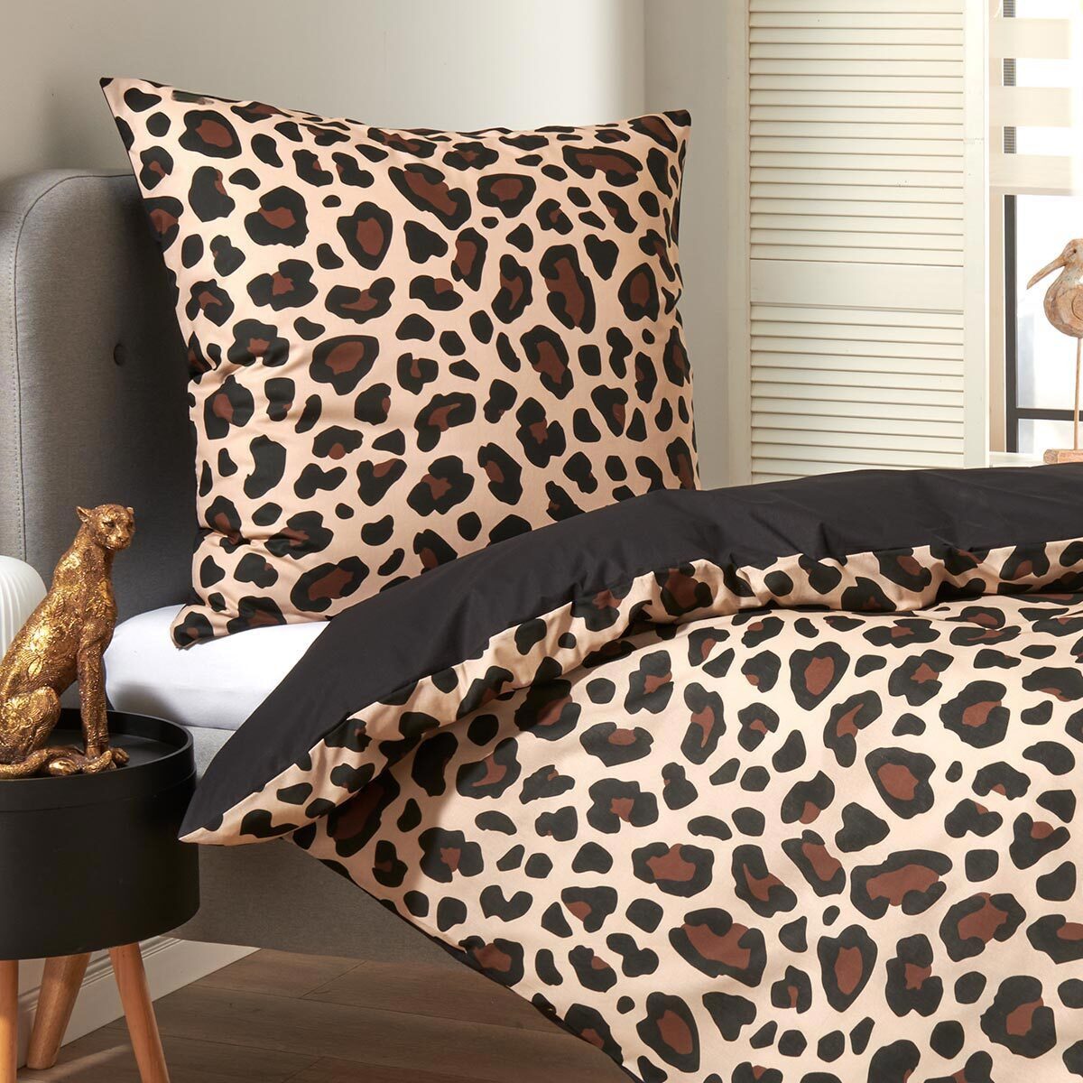 TRAUMSCHLAF Bettwäsche Leo, Renforce, 2 teilig, Modernes Leopardenmuster – günstig online kaufen