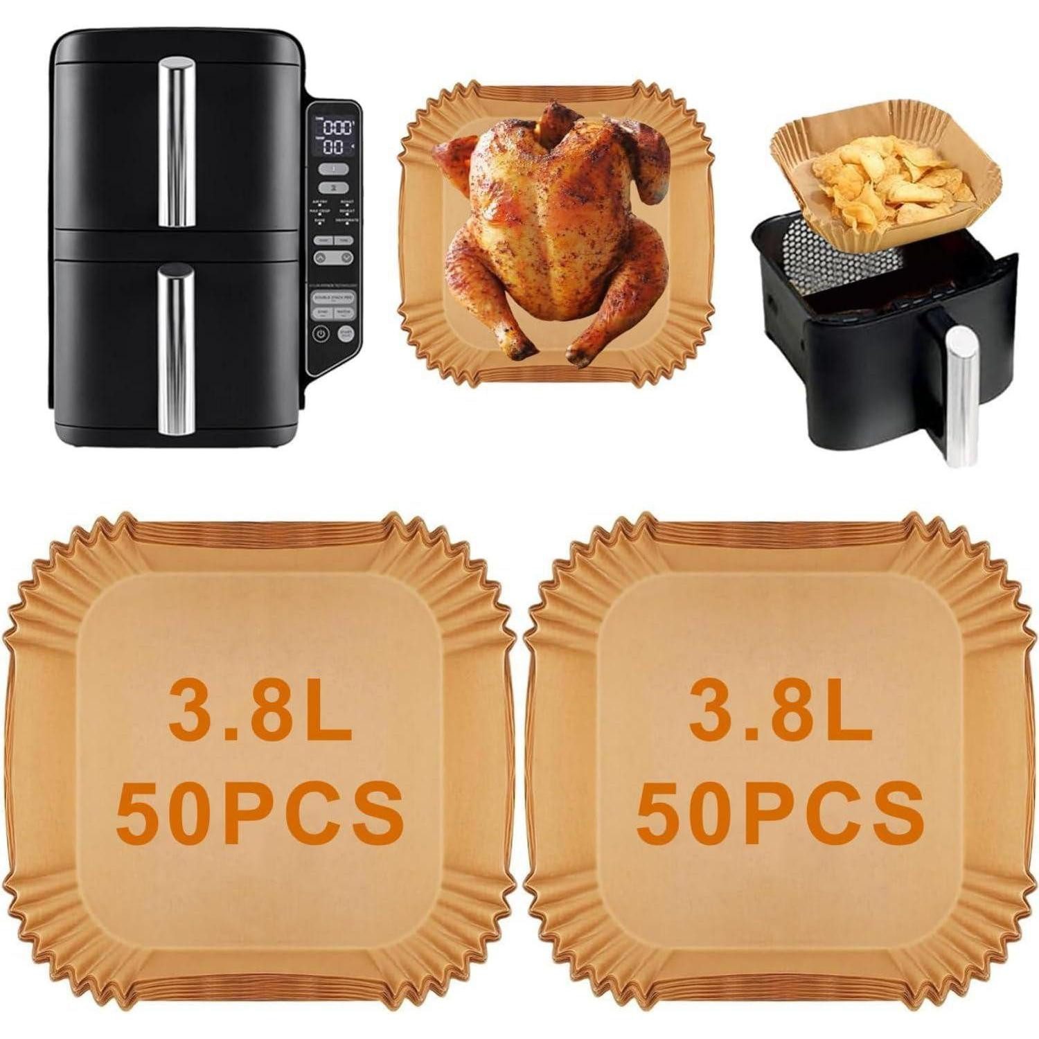 LuxusKollektion Backpapier Backpapier Airfryer 100 Stück hitzebeständig 232°C antihaft