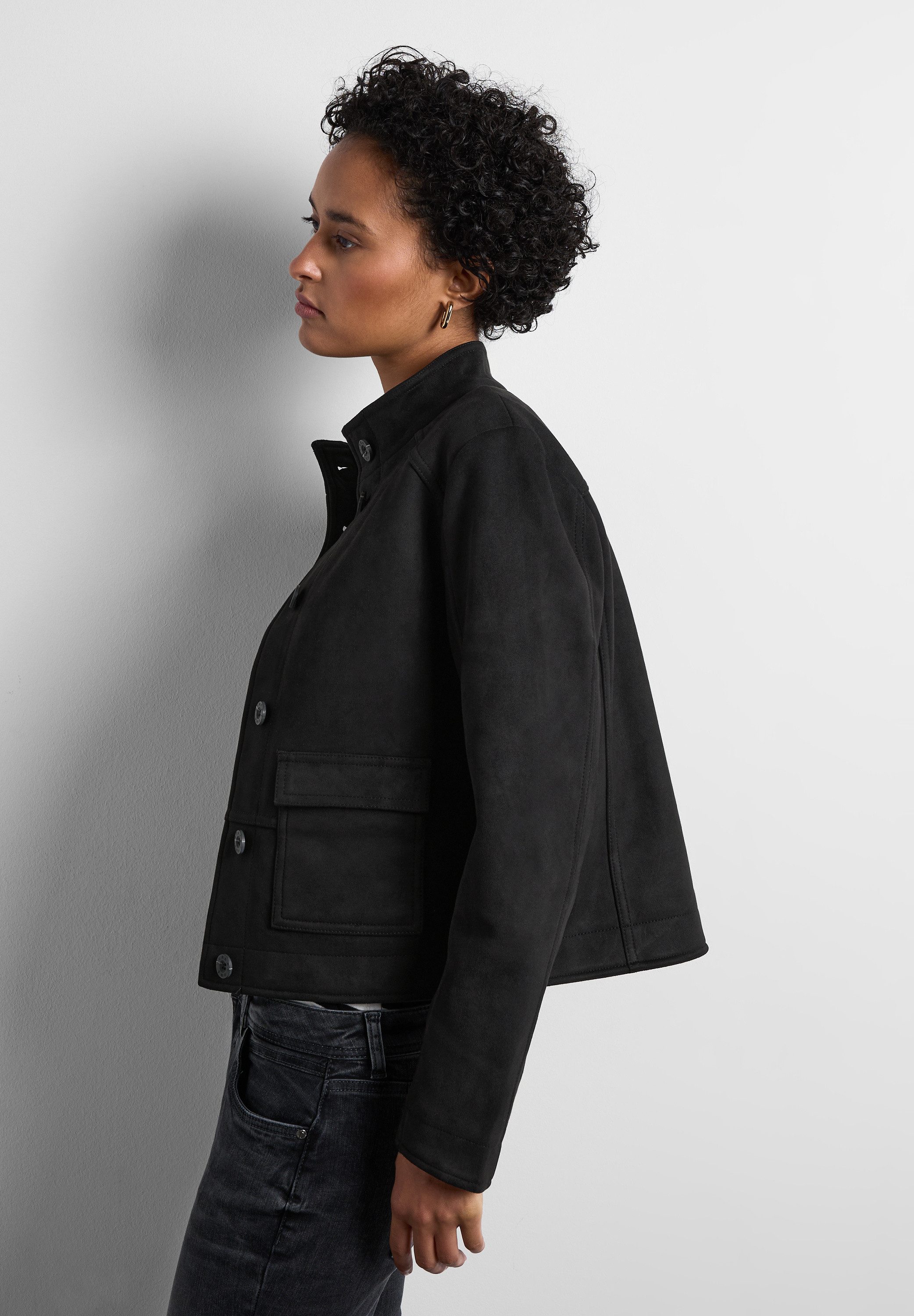 STREET ONE Lederimitatjacke mit Knopfleiste günstig online kaufen