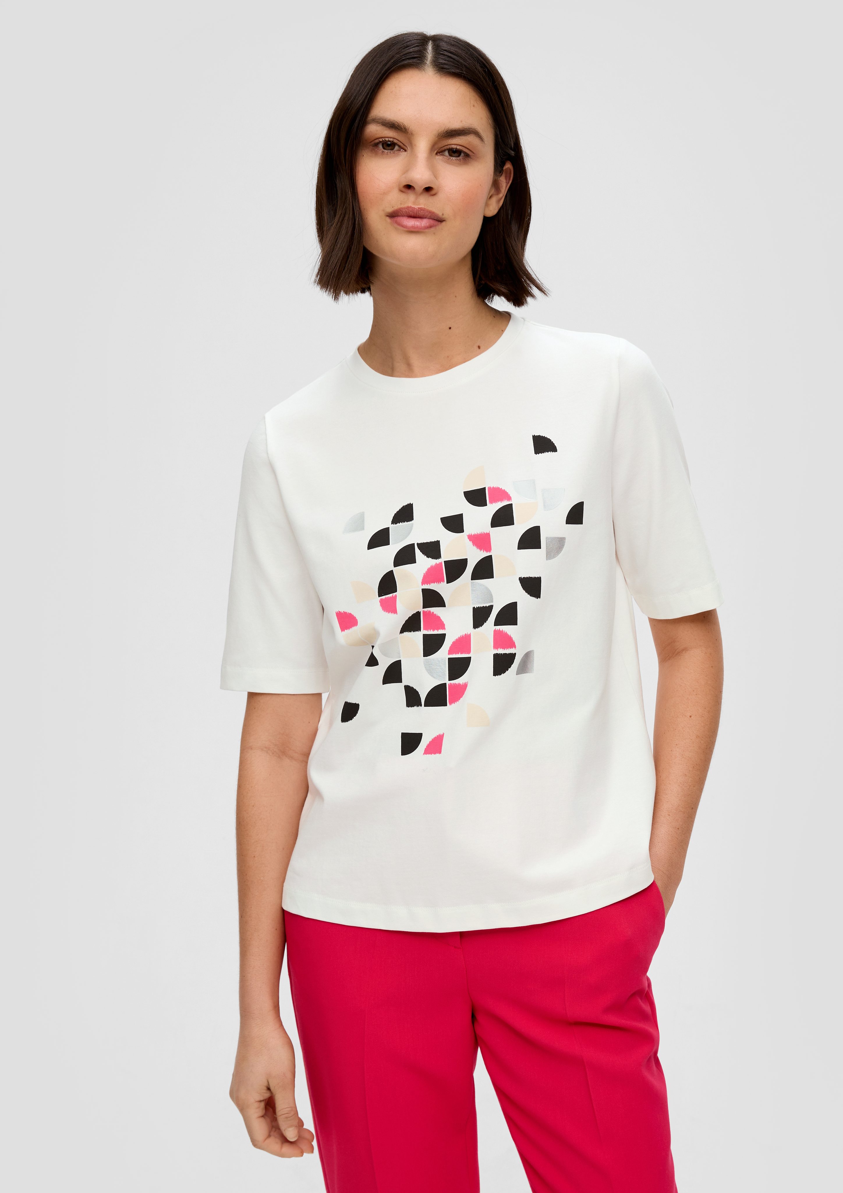 s.Oliver BLACK LABEL Kurzarmshirt T-Shirt mit günstig online kaufen