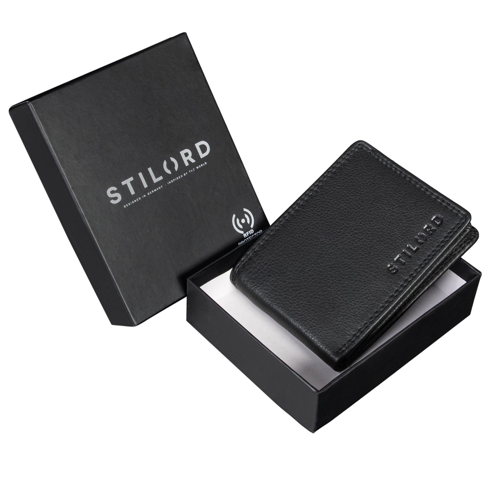 STILORD Geldbörse "Matteo" Herren Mini Portemonnaie Leder mit Münzfach – RFID Schutz