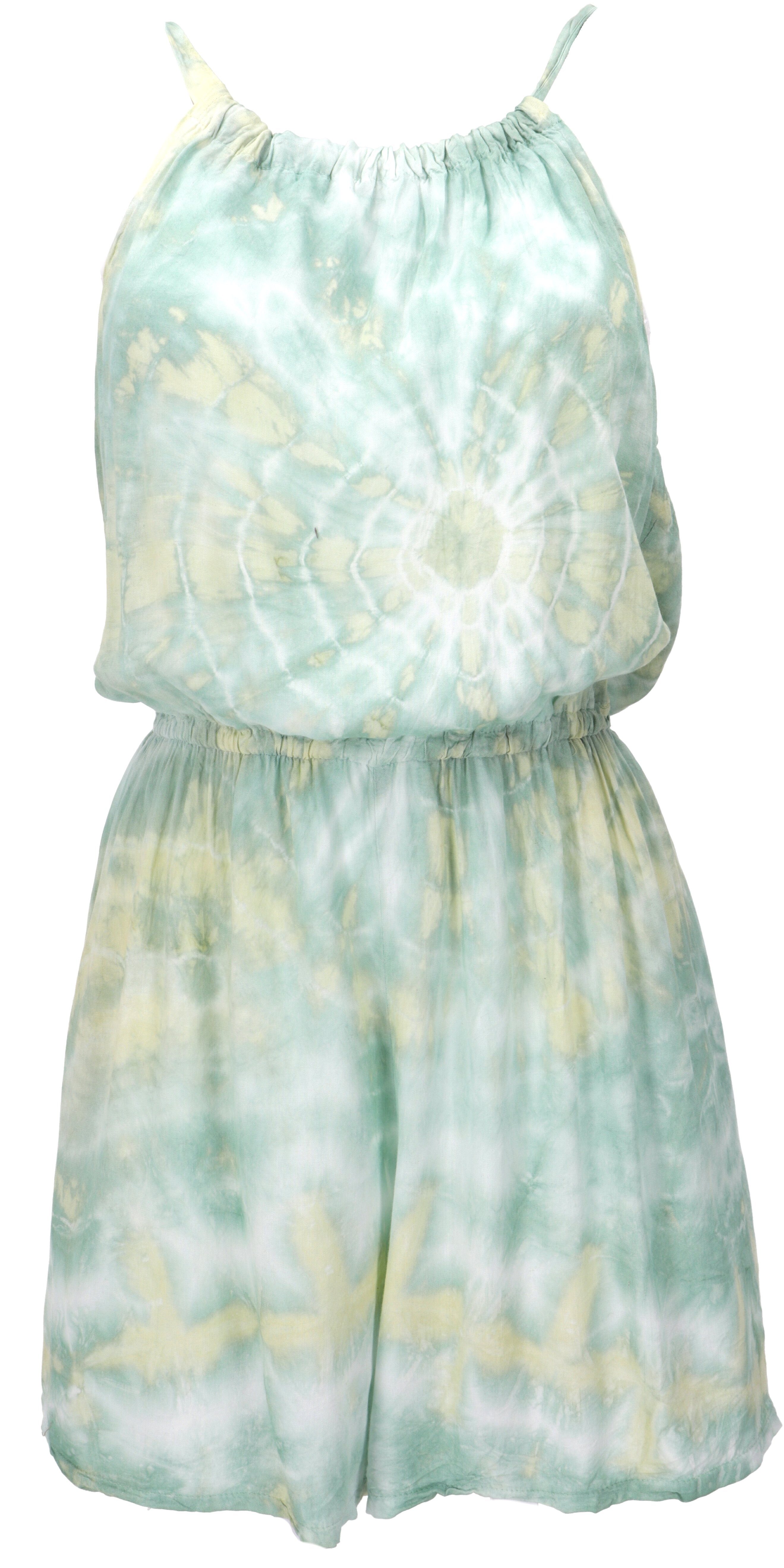 Guru-Shop Hose & Shorts Kurzer luftiger Batik Overall im Boho Style,.. alternative Bekleidung