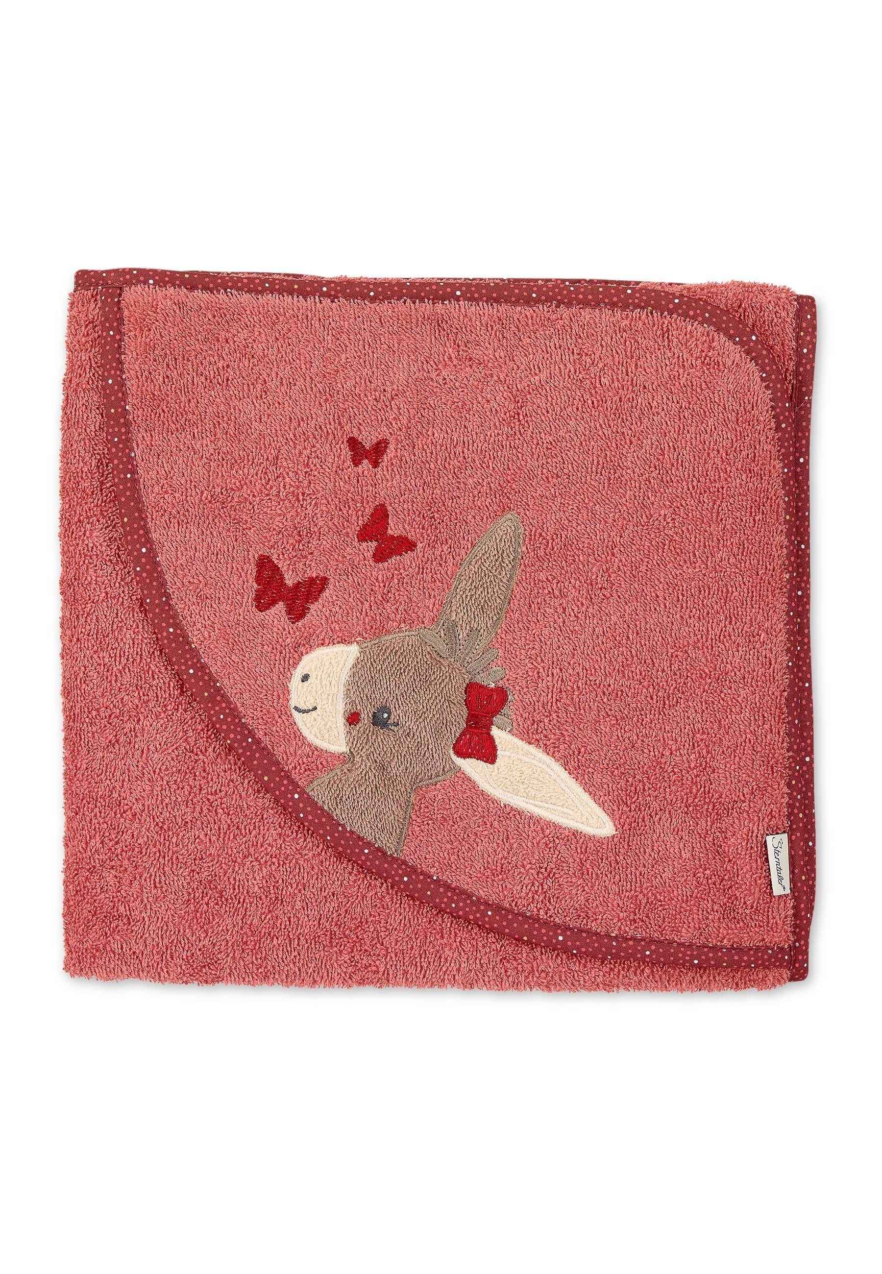 Sterntaler® Badetücher Kapuzenbadetuch 100x100 cm ESEL Emmily, Frottee (1-St), Kapuzen-Badetuch aus Frottee mit Esel Emmily Stickmotiv, 100x100 cm