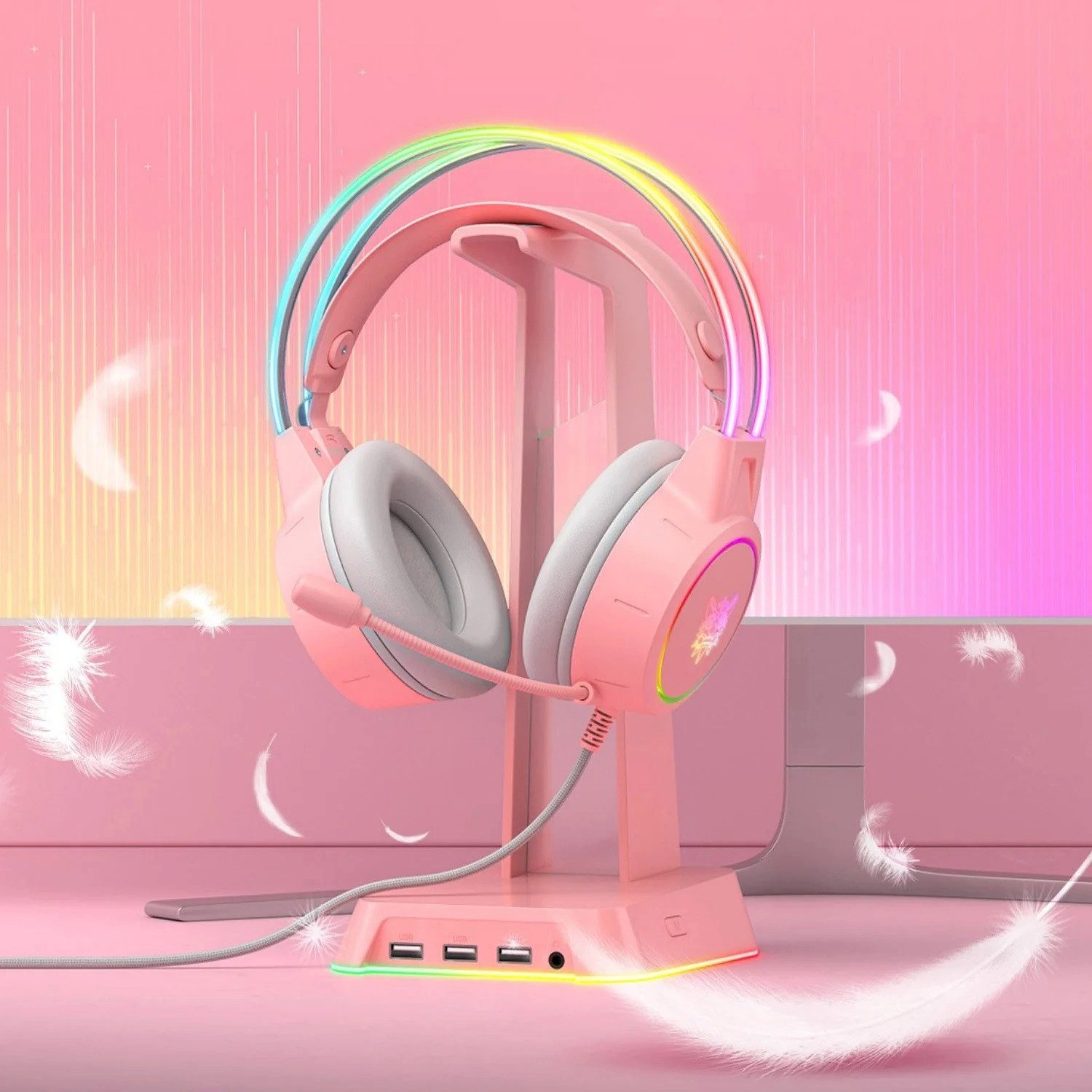 ONIKUMA ONIKUMA X15 PRO Gaming Headset Kabellos RGB Das Kopfband Verstellbar Kopfhörer (drahtlos)