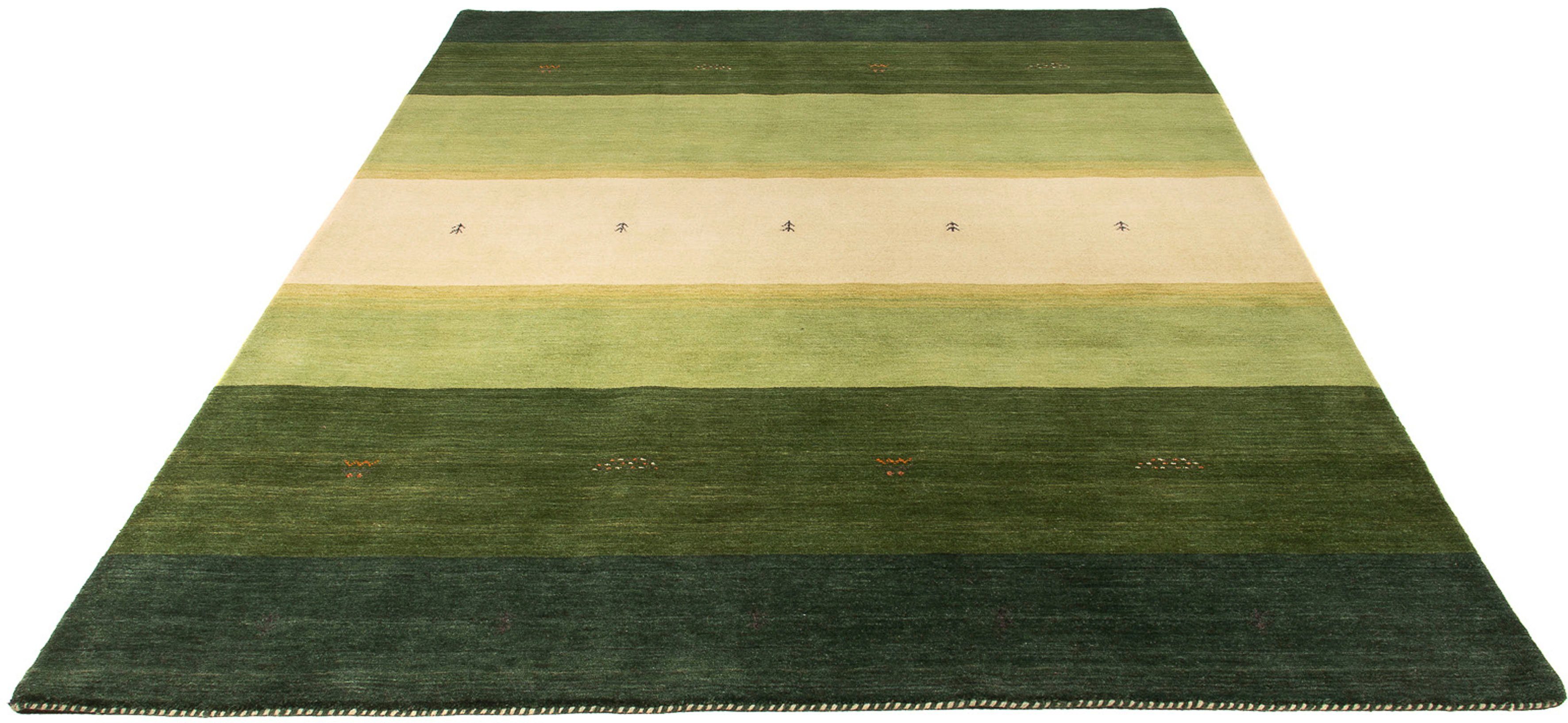 Wollteppich Gabbeh - Loribaft Softy - 241 x 173 cm - mehrfarbig, morgenland, rechteckig, Höhe: 12 mm, Wohnzimmer, Einzelstück