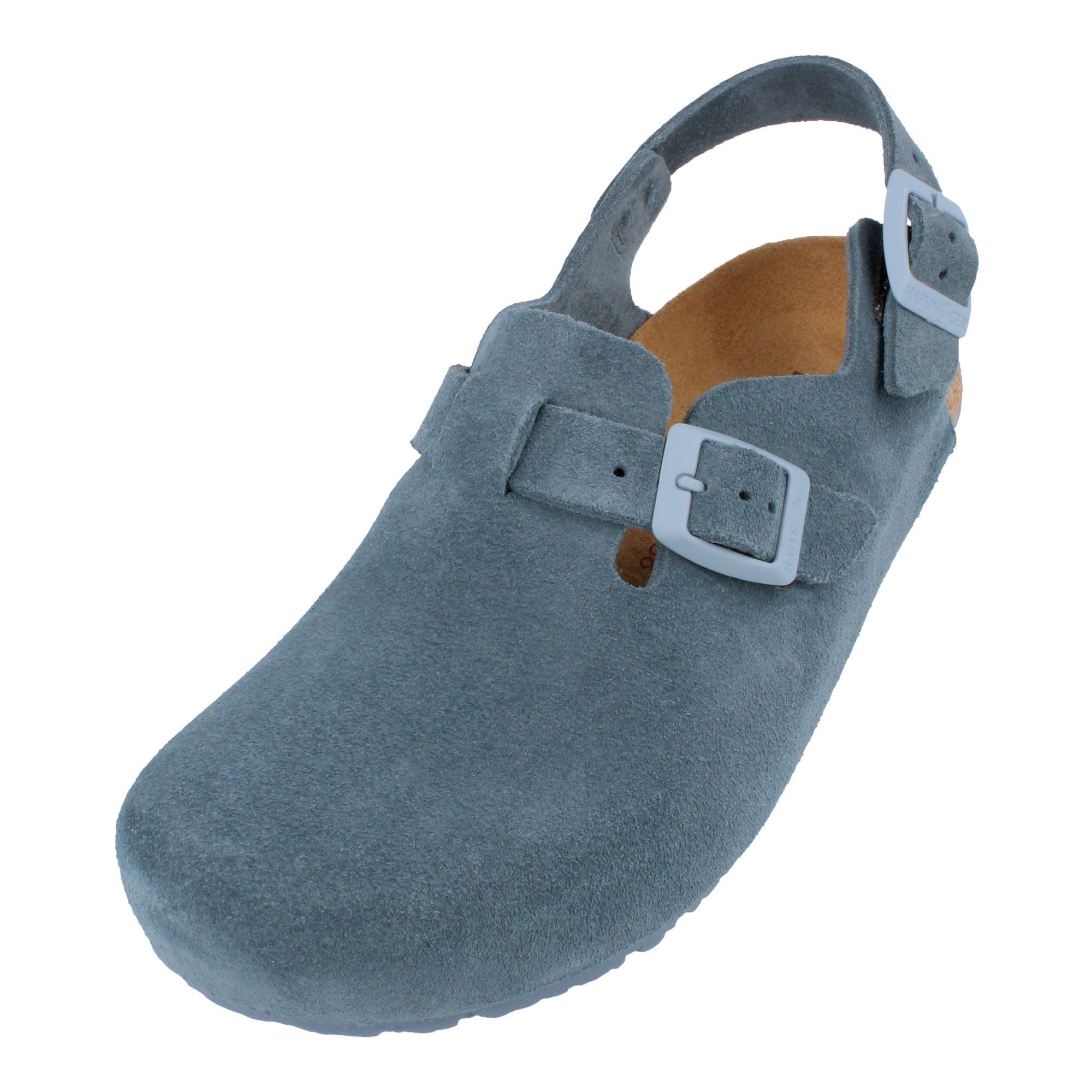 Haflinger Haflinger Faro Lederclog mit Korkfußbett und Fersenriemen Unisex Hausschuh