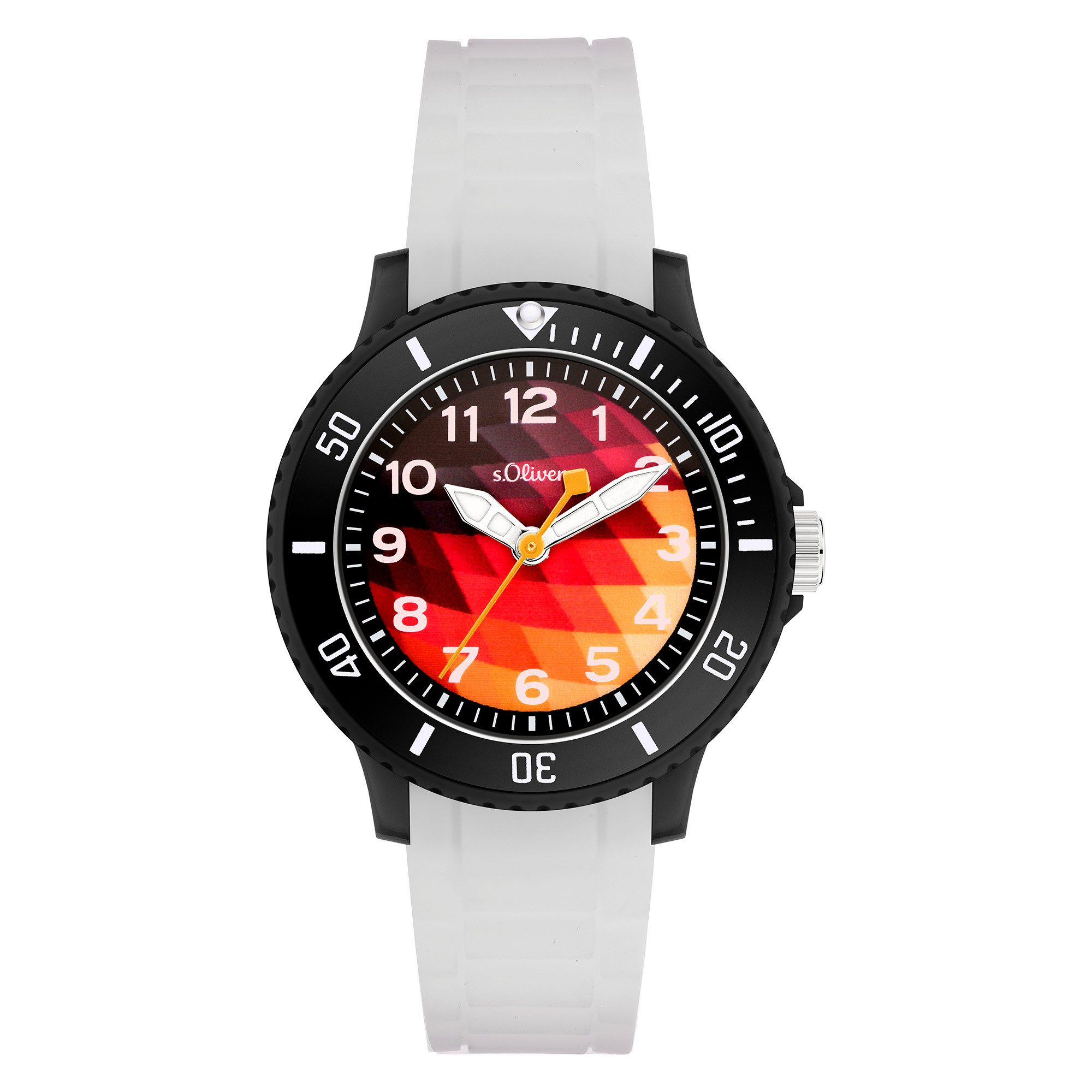 s.Oliver Quarzuhr The Action Time SO-4502-PQ, Armbanduhr, Silikonarmband, Kinderuhr, Junge, analog