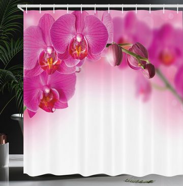 Abakuhaus Duschvorhang Moderner Digitaldruck mit 12 Haken auf Stoff Wasser Resistent Breite 175 cm, Höhe 180 cm, Orchidee Exotische Orchid Feng Shui