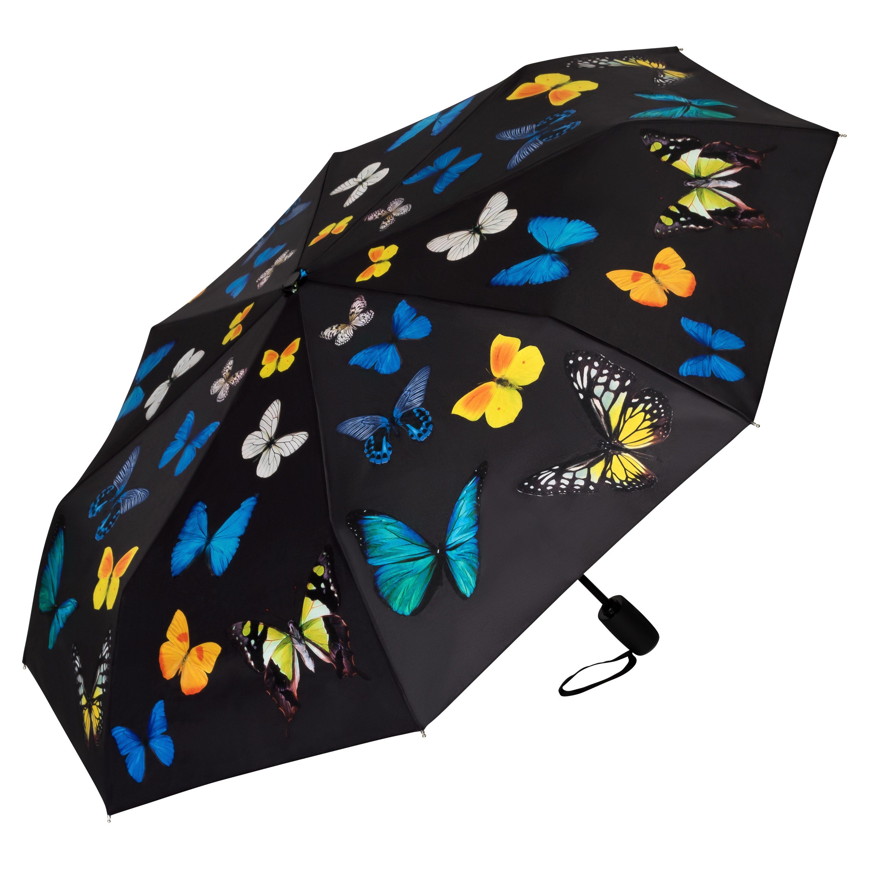 Stabil von Butterfly, Schmetterlingstanz Taschenregenschirm Tiermotiv Motivschirm Leicht Lilienfeld