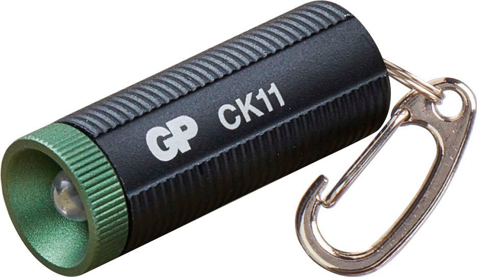 GP Batteries Taschenlampe GP Discovery CK11, LED Schlüsselbund, 10 Lumen,  inkl. 4x LR41 Batterie, Metallgehäuse, IPX4, Leuchtzeit 5h