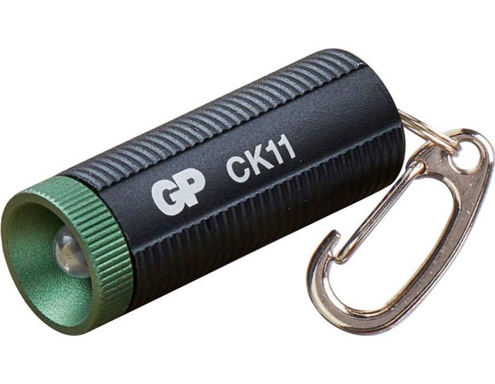 GP Batteries Taschenlampe GP Discovery CK11 LED Schlüsselbund 10 Lumen inkl. 4x LR41 Batterie Metallgehäuse IPX4 Leuchtzeit 5h