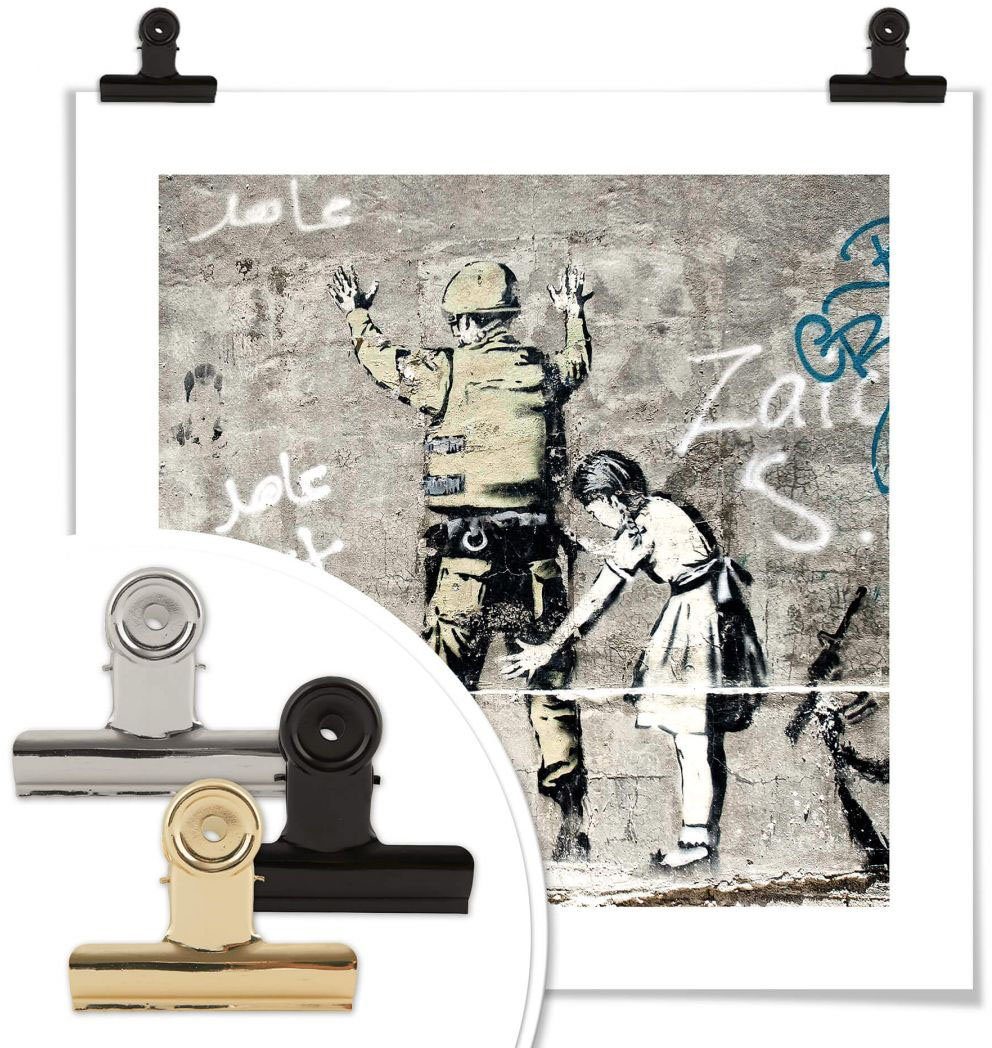 Graffiti und Bilder Mädchen Menschen Wandposter Soldat, Poster (1 Bild, Poster, Wall-Art St), Wandbild,