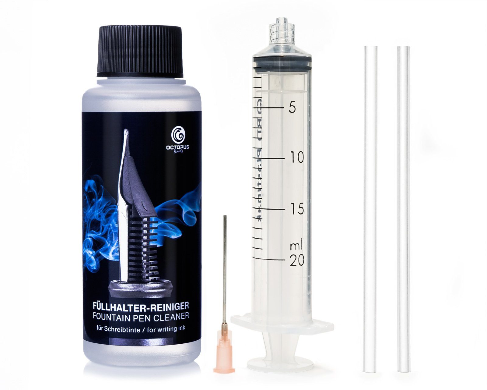 OCTOPUS Fluids Tintenreiniger, Füllhalterreiniger Reinigung von Füllern Schreibfedern Tintenglas (Set, 0-tlg)