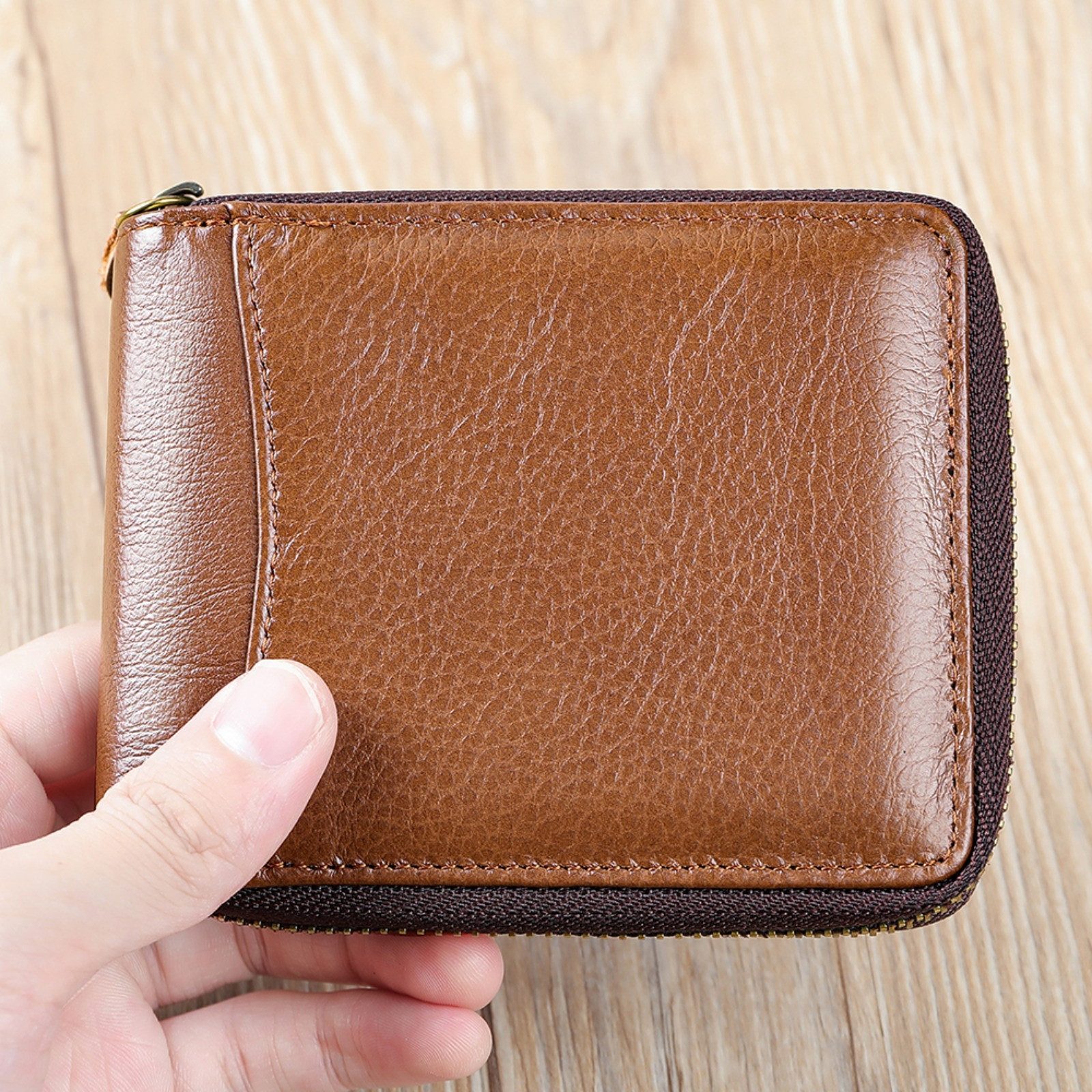 YUBRO-STUDIO Geldbörse Herren Leder RFID Geldbörse günstig online kaufen
