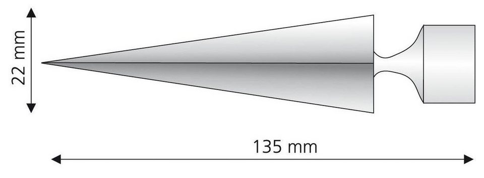 Gardinenstangen-Endstück Herkules, Liedeco, Gardinen, (Set, 2-St), für  Gardinenstangen Ø 16 mm