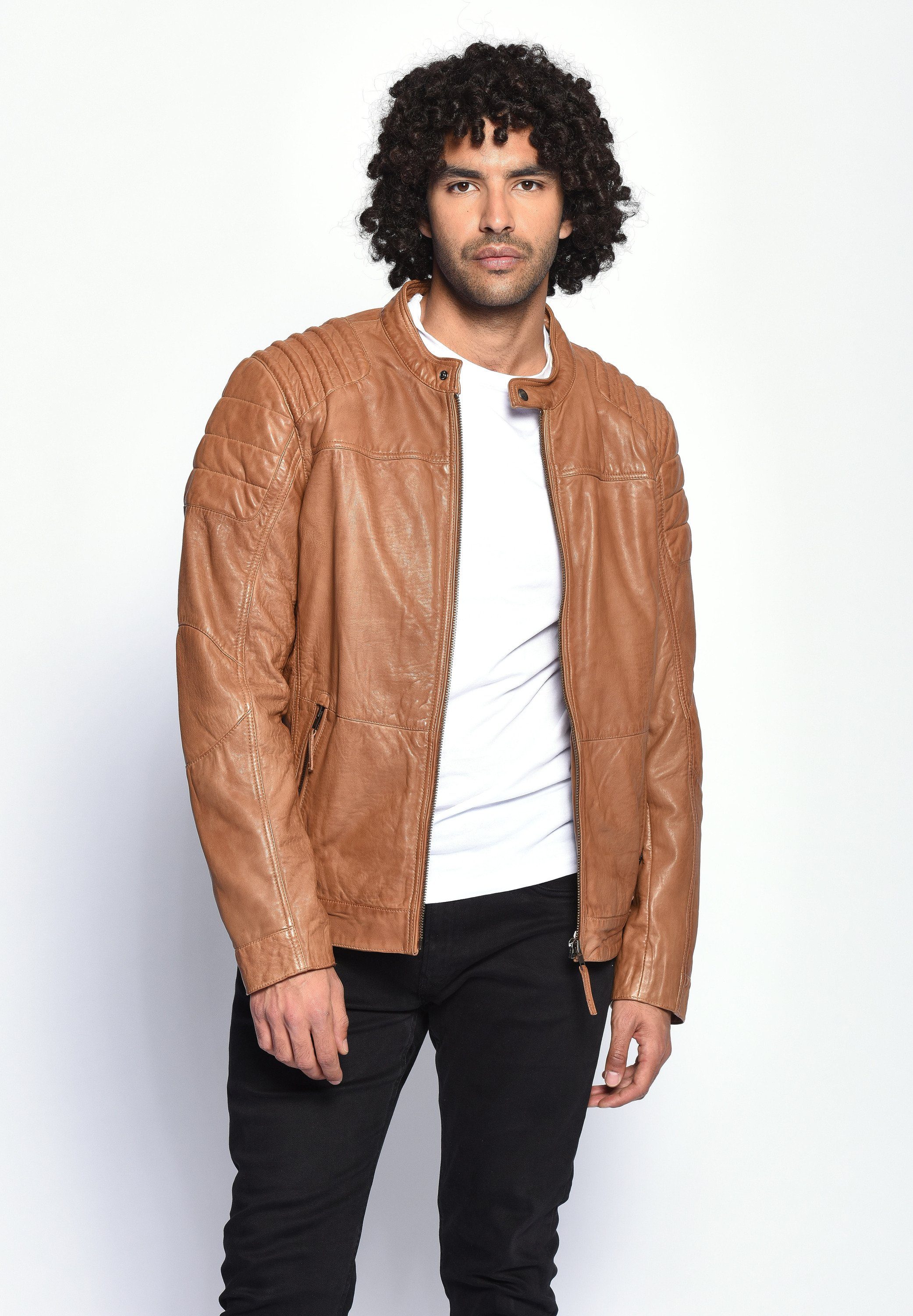 MUSTANG Lederjacke Wellington chestnut