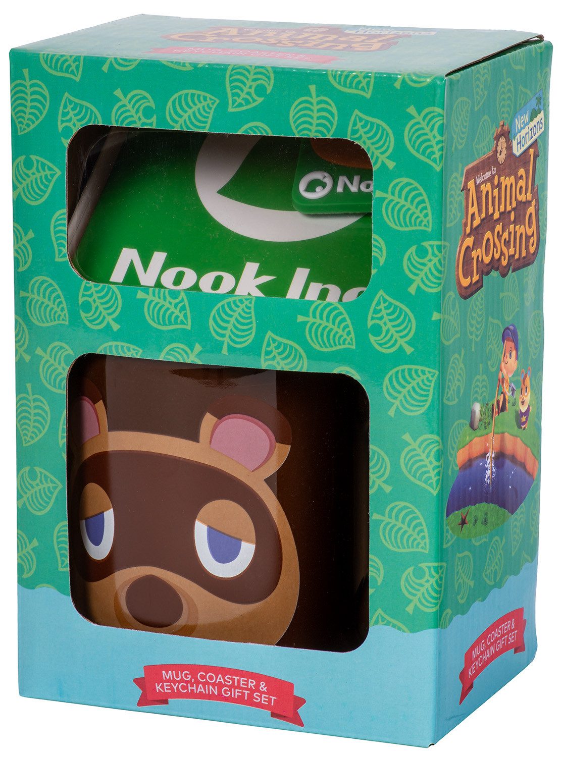 Nintendo Tasse Geschenkset (Tasse, Untersetzer & Schlüsselanhänger) - Animal Crossing