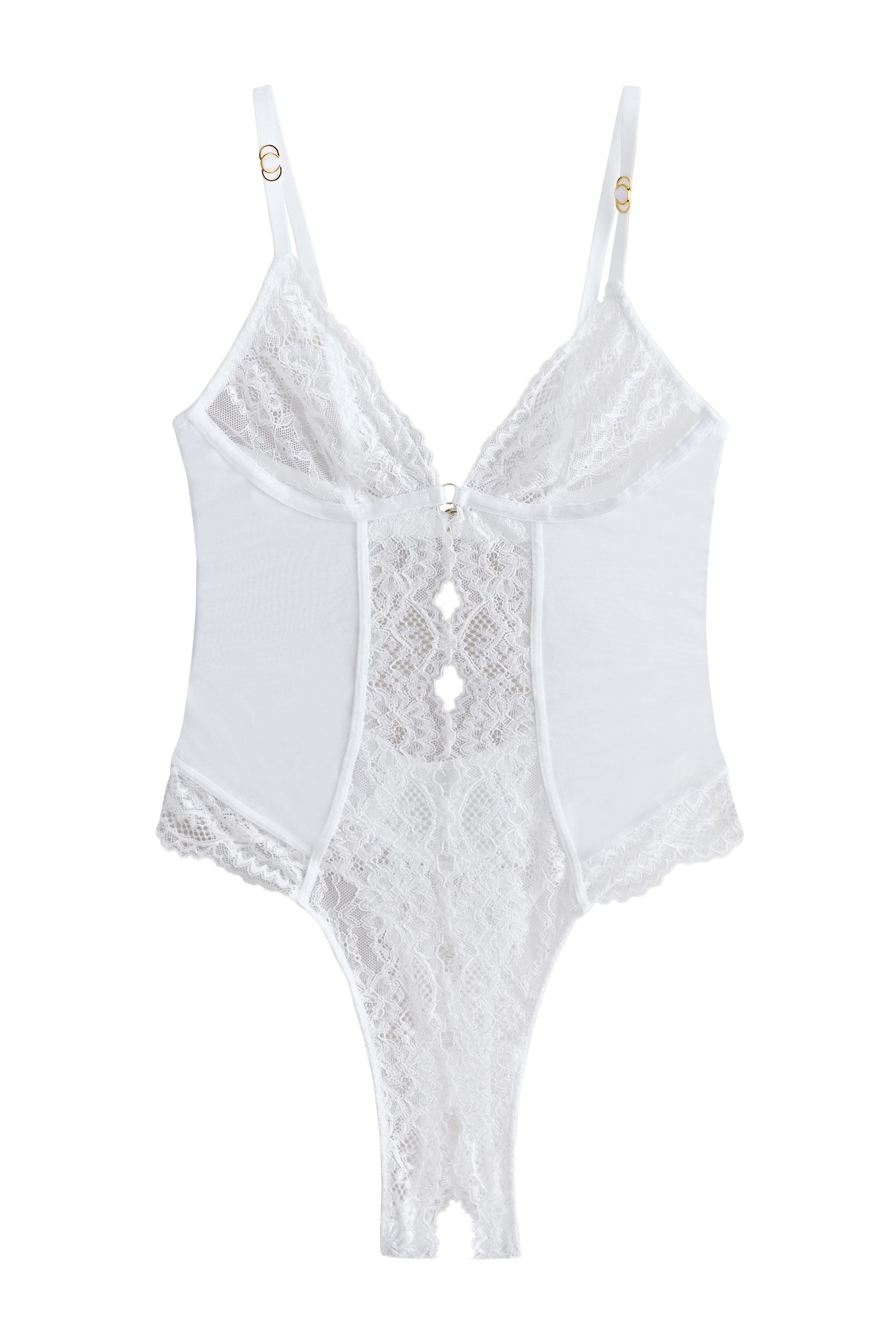 Next Body Glamour-Bodysuit mit offenem Schritt (1-tlg)