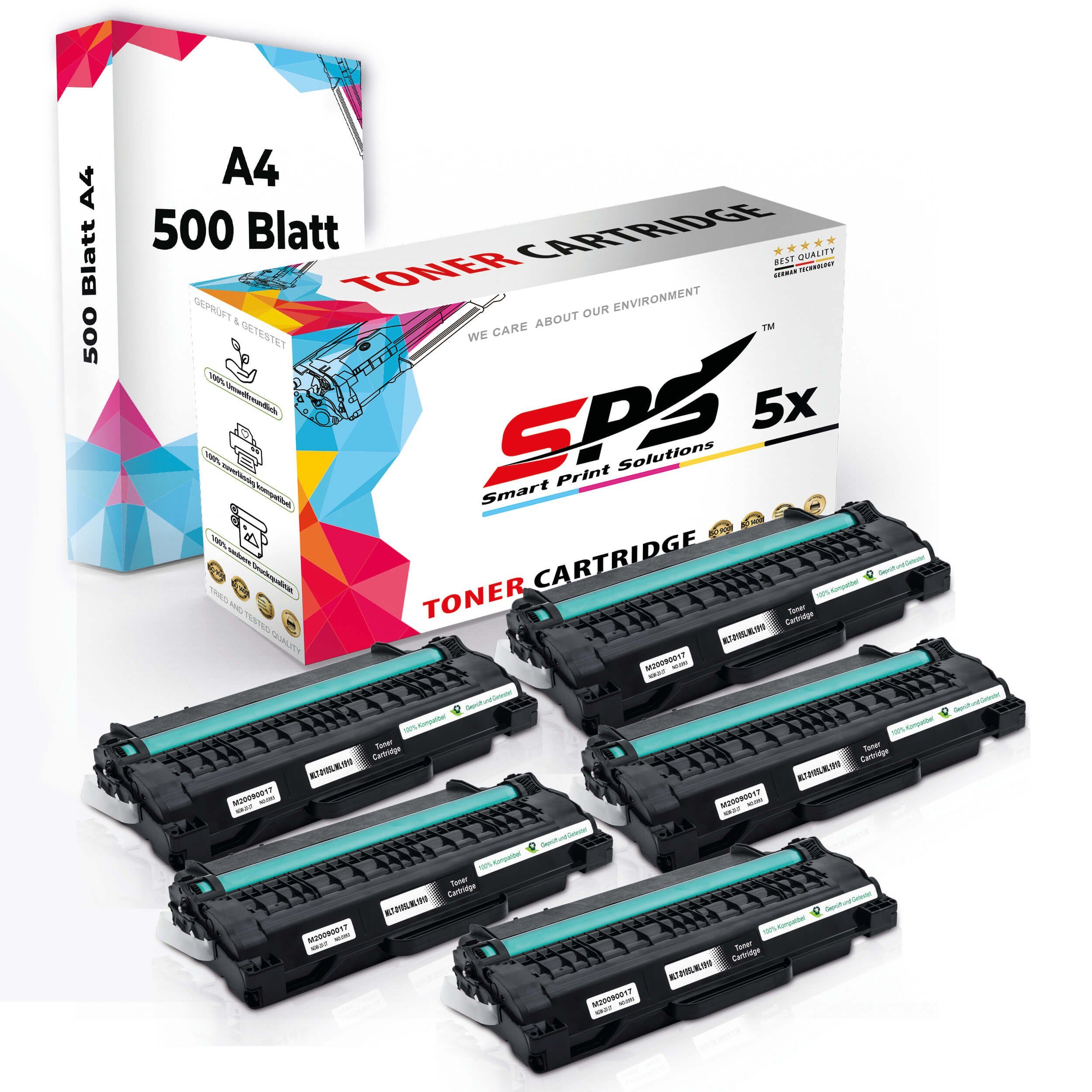 SPS Tonerkartusche Druckerpapier A4 + 5x Multipack Set Kompatibel für Samsung ML 2540 R, (5er Pack)