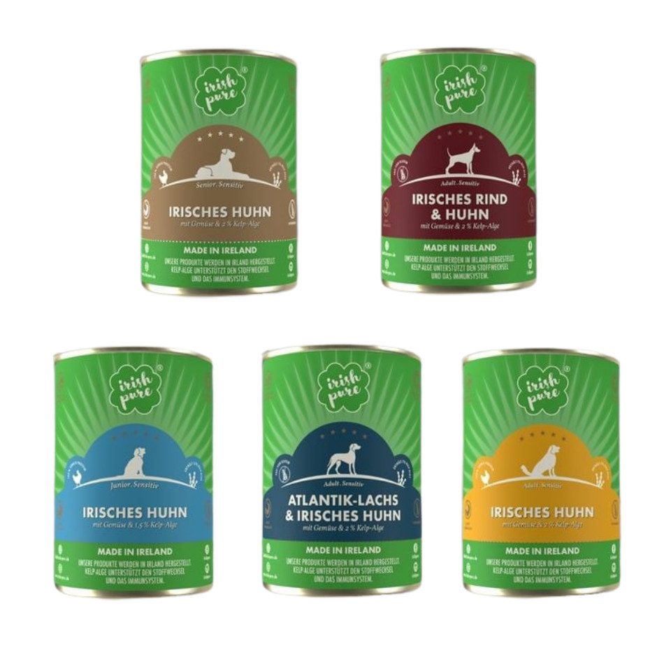 Irish Pure Irish Pure Nassfutter - getreidefreies, gut verdauliches Hundefutter Freiland-Huhn Adult, 6St.