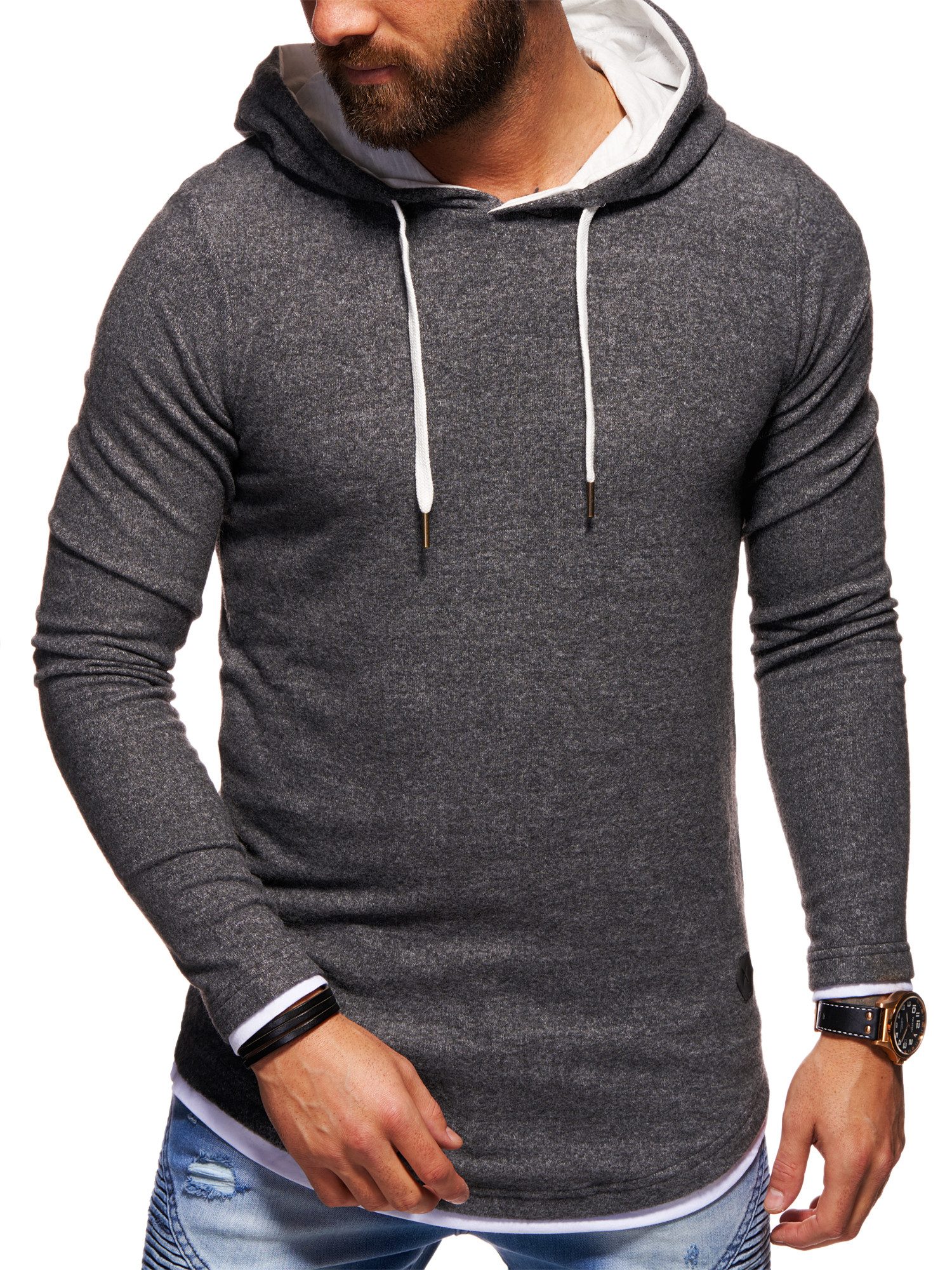 Style-Division Hoodie Sweatshirt Kapuzenpullover Herren dünner Pullover mit günstig online kaufen