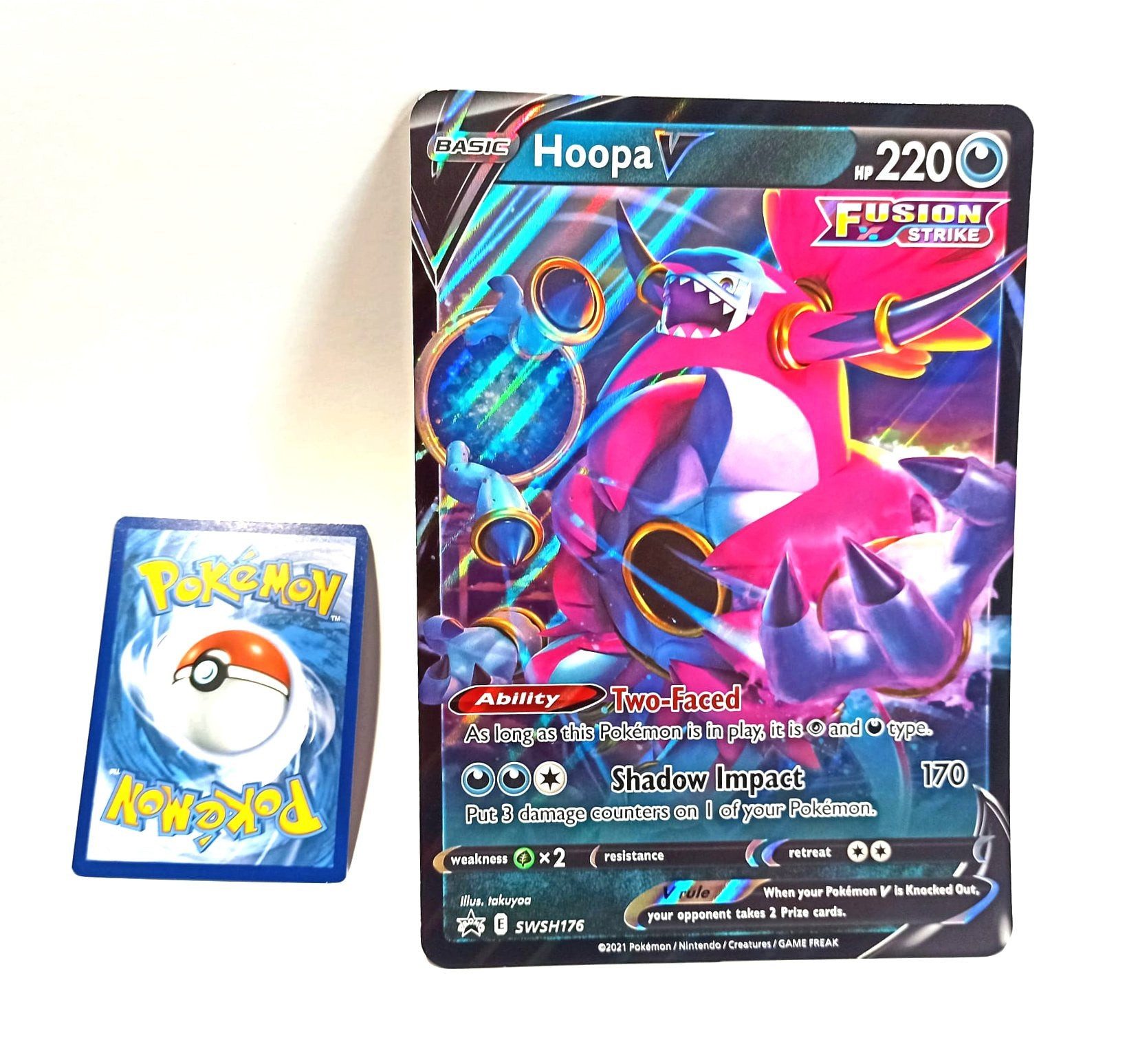 The Pokémon Company International Sammelkarte POKÉMON Karte - Hoopa V - Englisch - SWSH176 - Black Star Promo - OVER