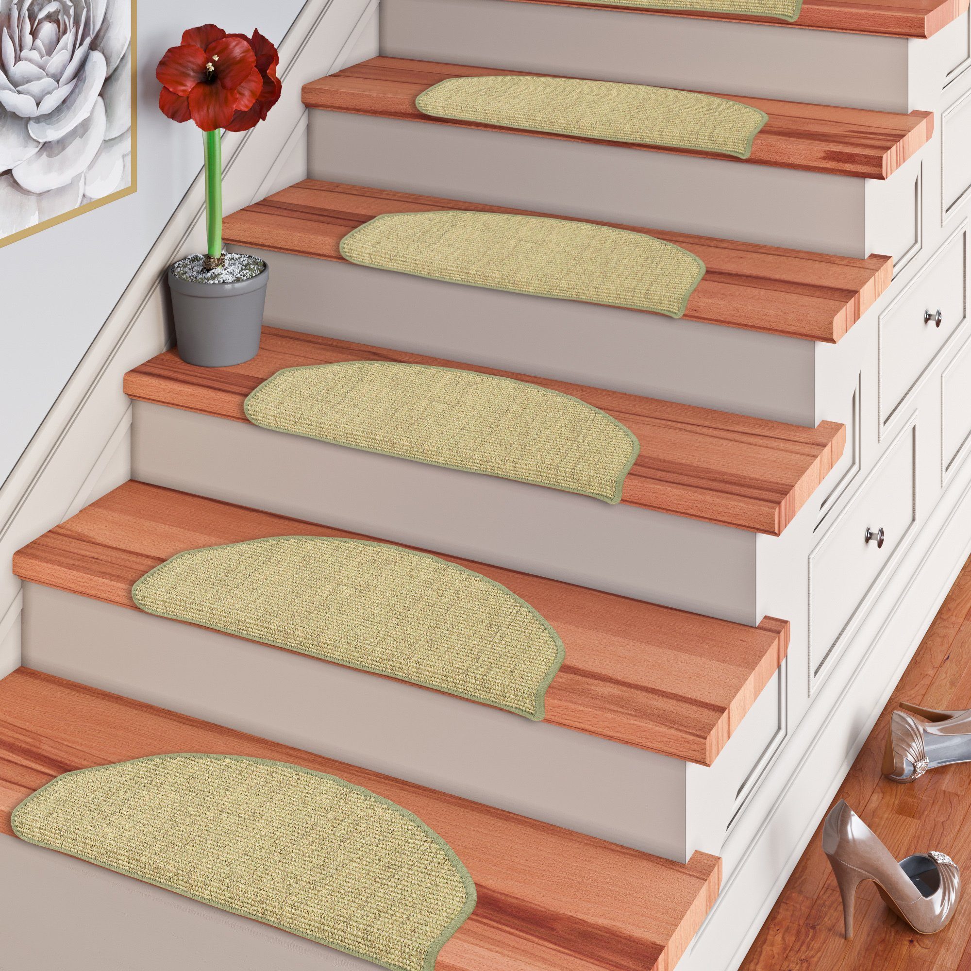 Pergamon Stufenmatte Natur Sisal Stufenmatten 15er-Set, günstig online kaufen
