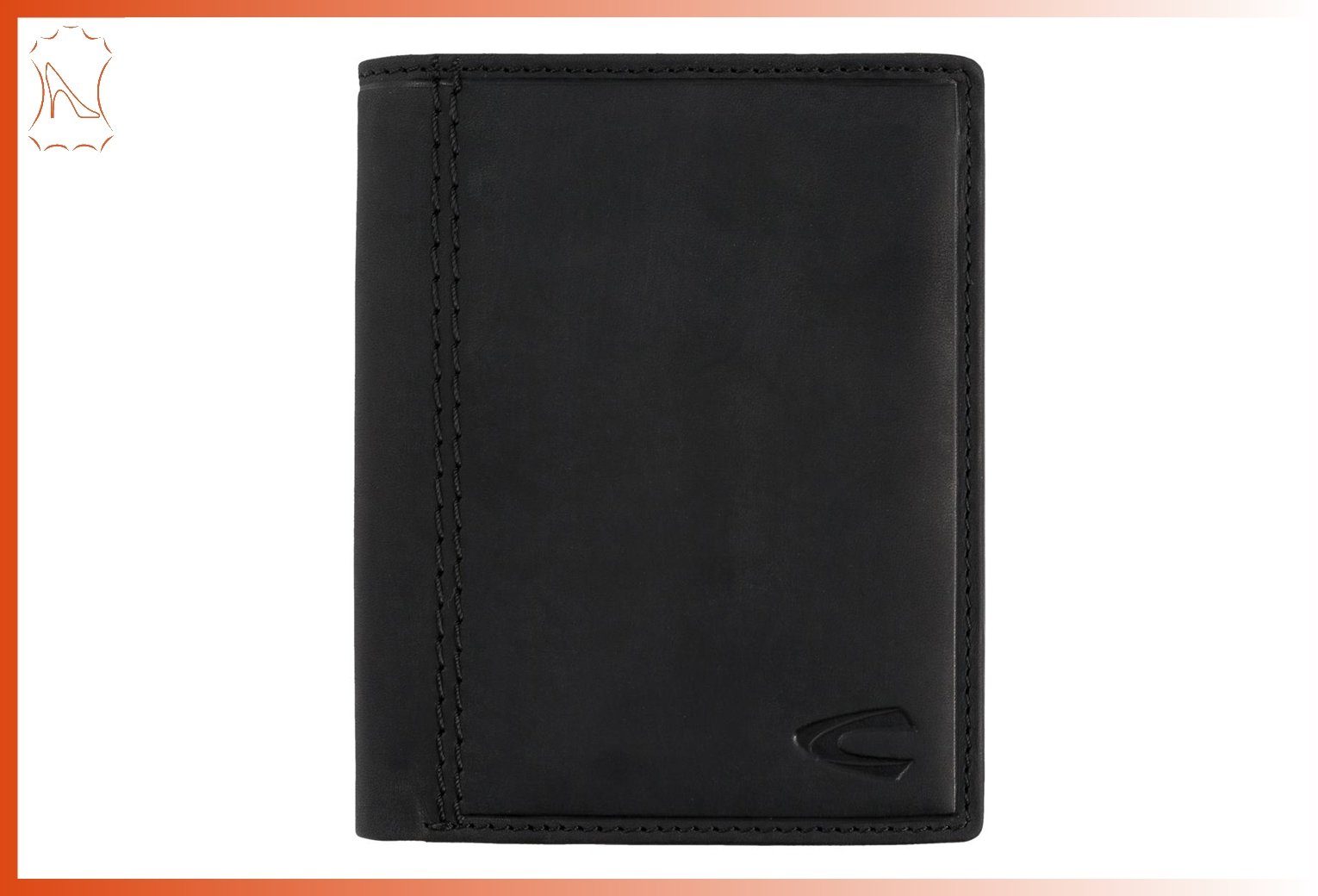 Geldbörse Herrenbörse Leder hochformat schwarz black vietnam
