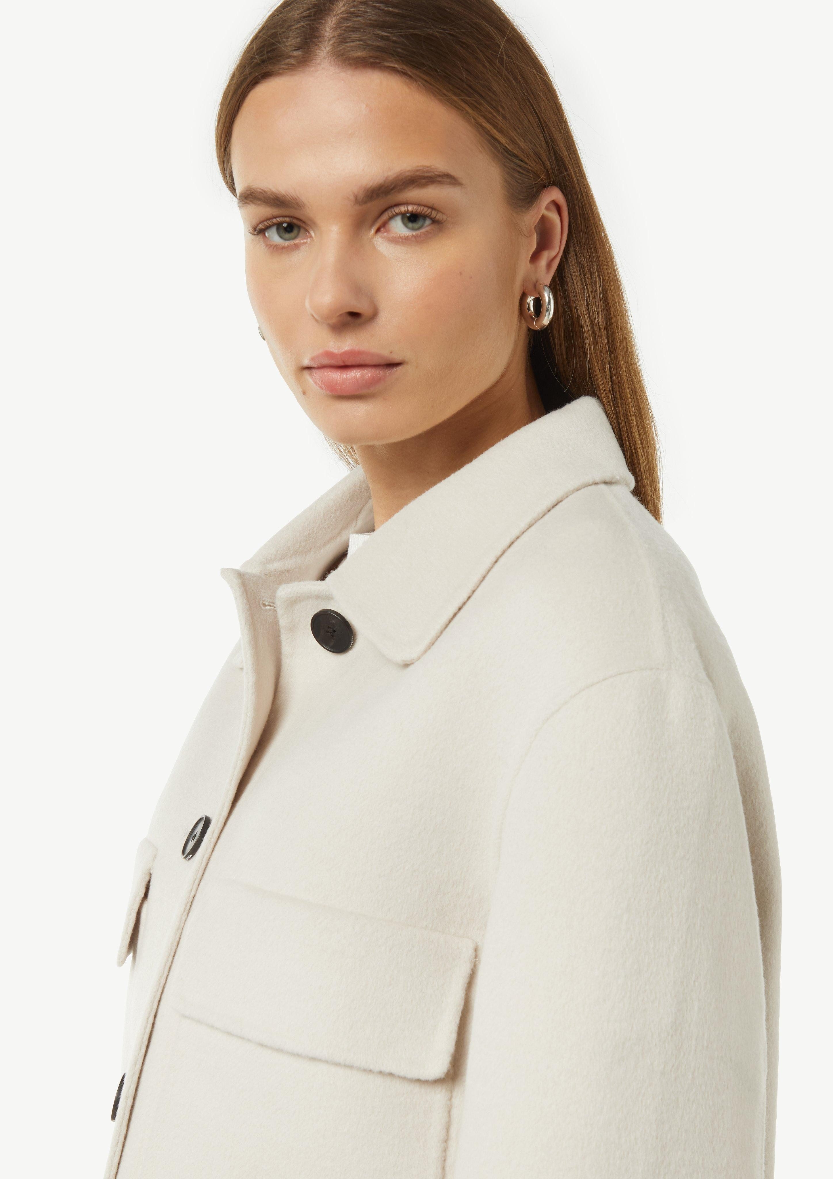 Comma Kurzjacke Weiche Hemdjacke aus Wollmix günstig online kaufen